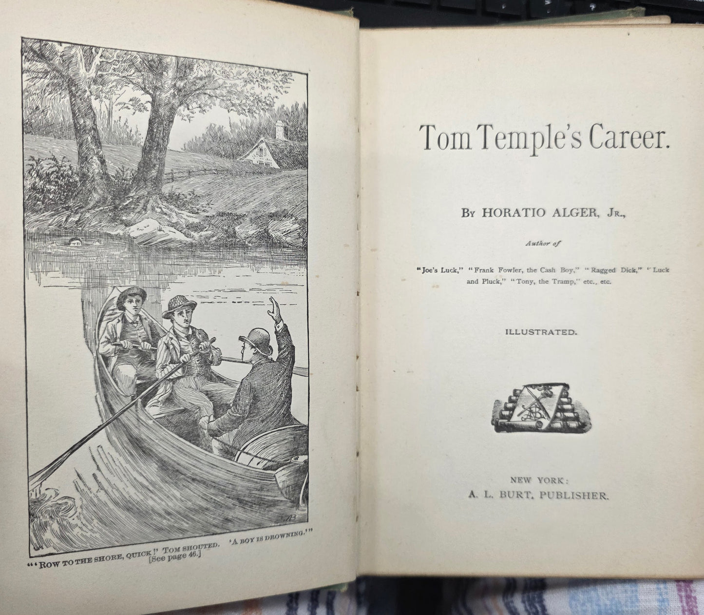 TOM TEMPLE'S CAREER - HORATIO ALGER, JR. -USED, GOOD, COLL