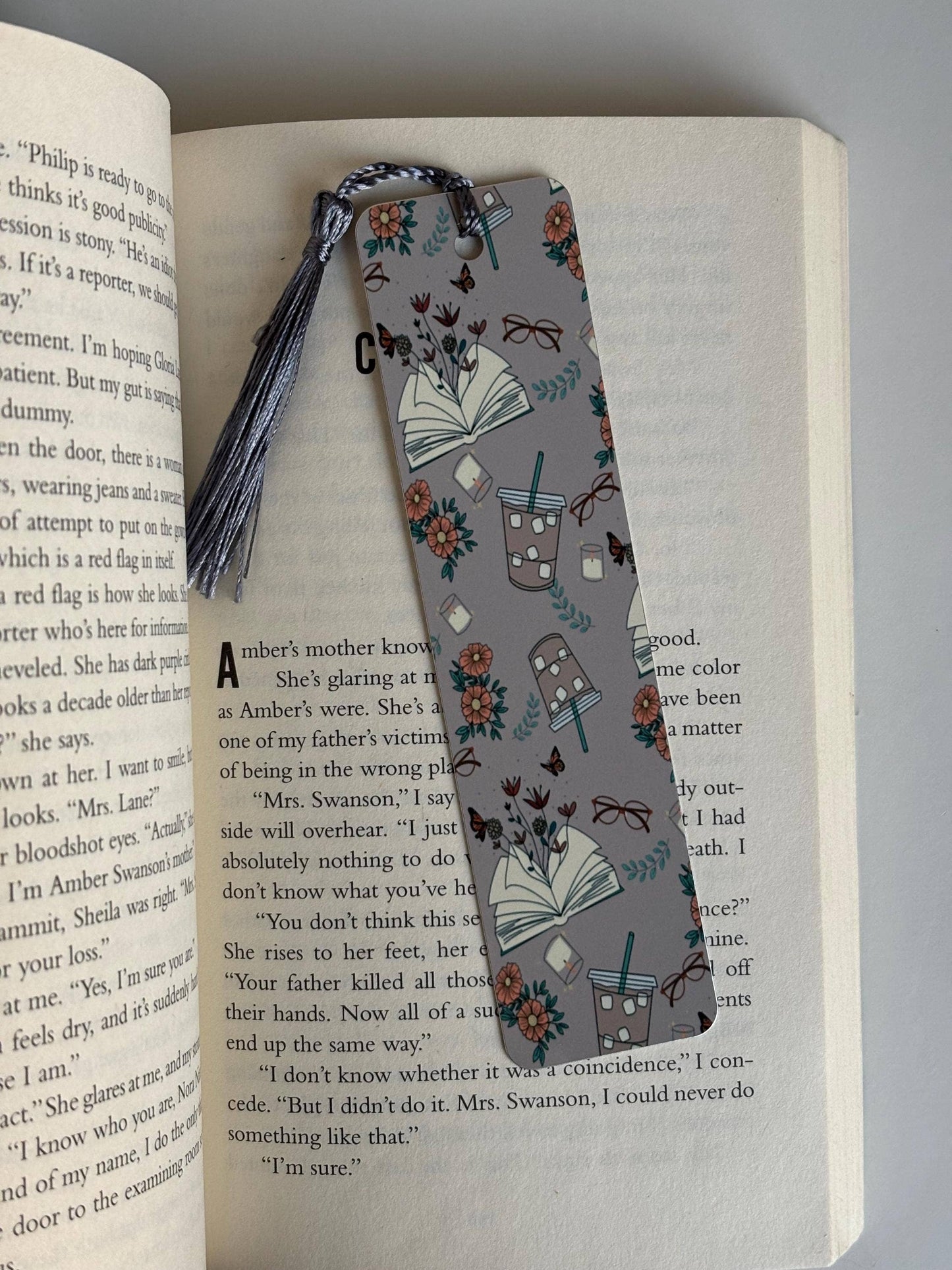 Coffee and Books Metal Bookmark - Bookish Gift: Short