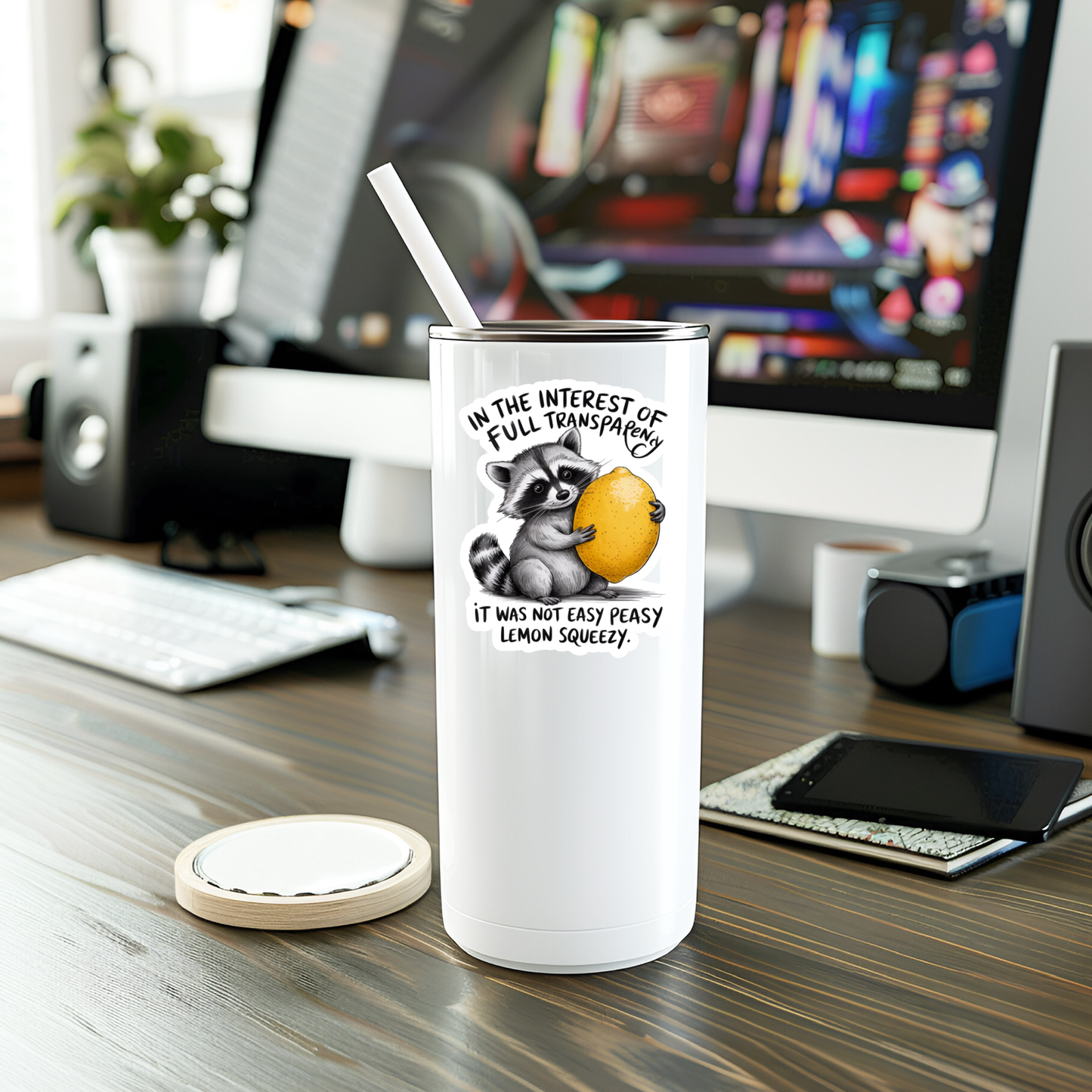 Funny It Was Not Easy Peasy Vinyl Sticker