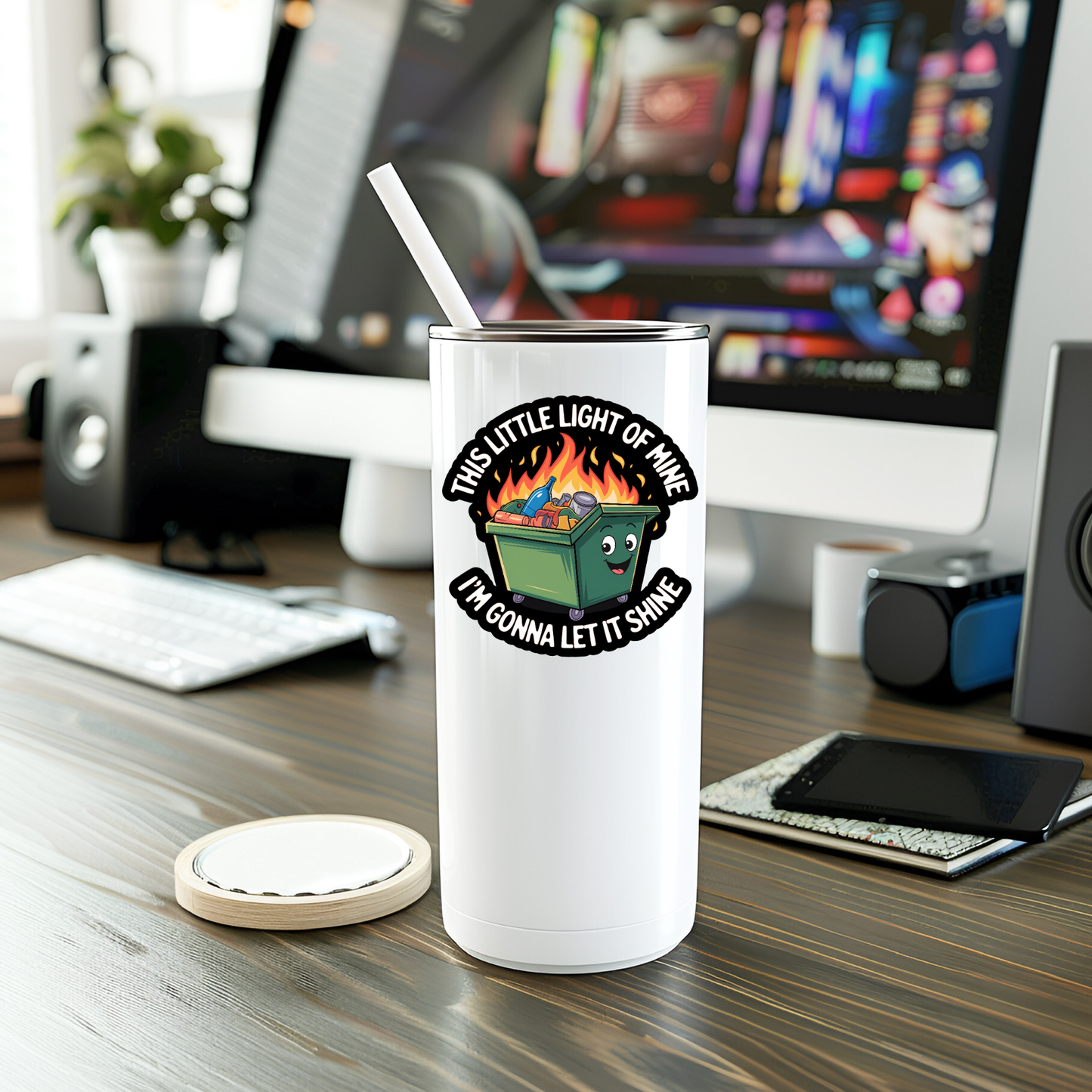 Funny This Little Light Of Mine Vinyl Sticker