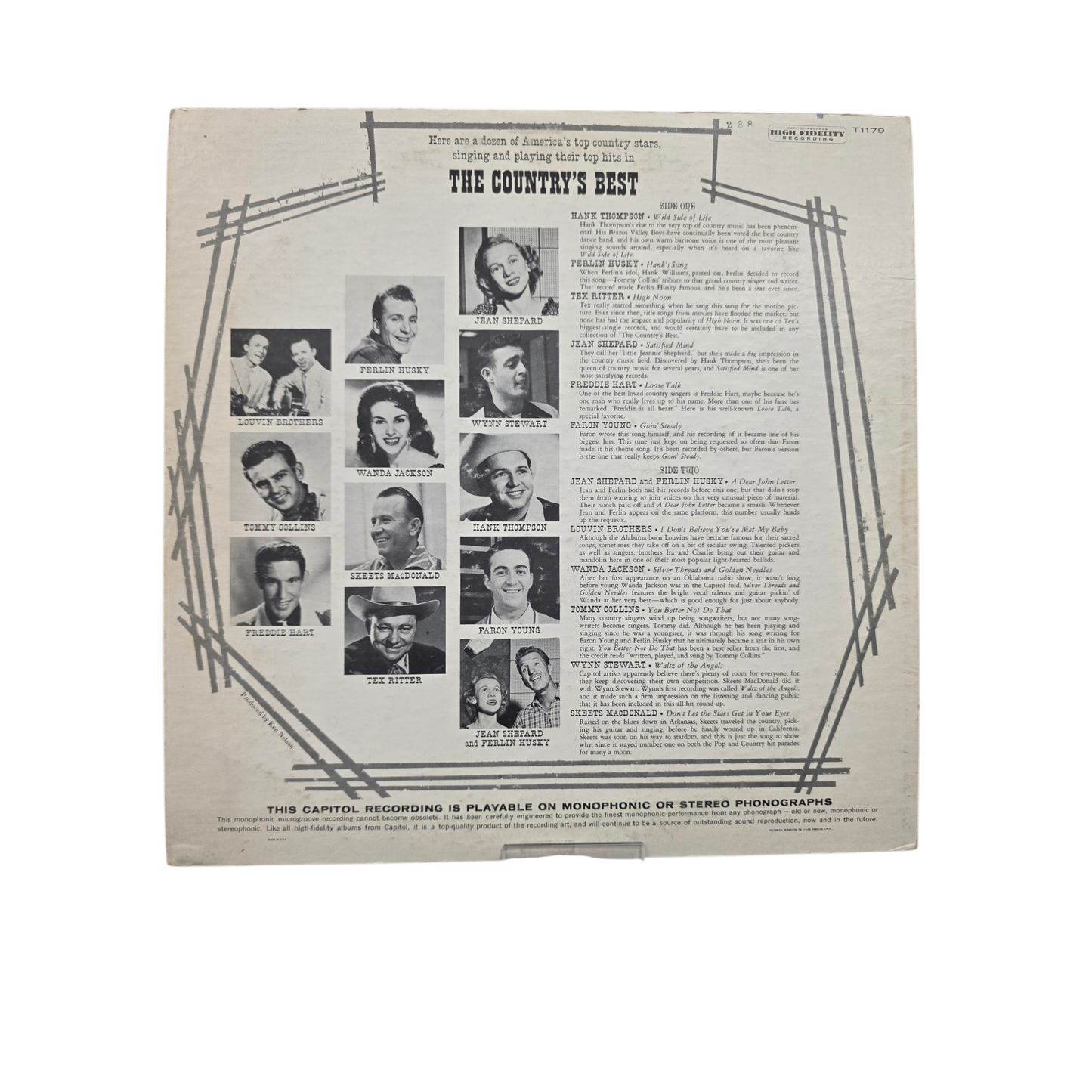 The Country's Best (Capitol Records, T-1179) (USED)