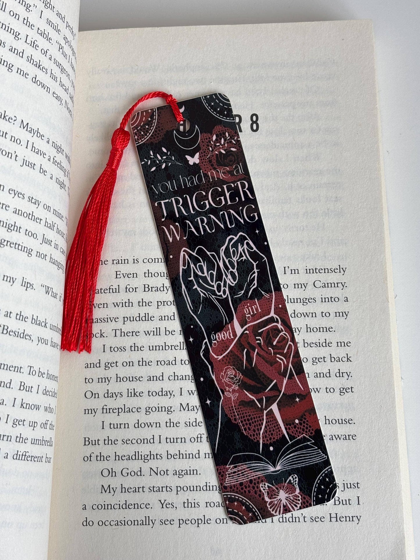 Dark Romance Smutty Book Club Metal Bookmark: SmuttyBookClub Short