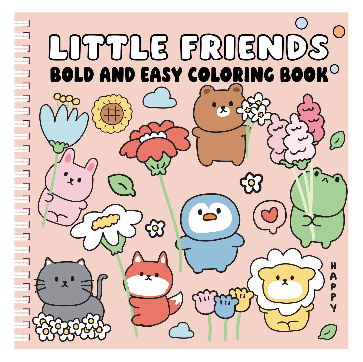 Little Friends Bold and Easy Coloring Book (Spiral)