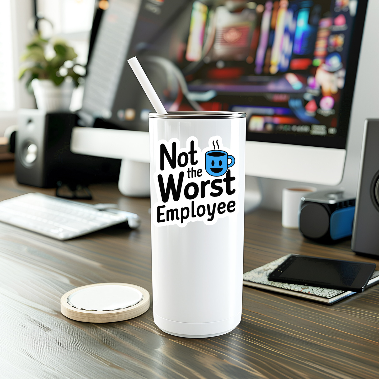 Funny Not The Worst Employee Vinyl Sticker
