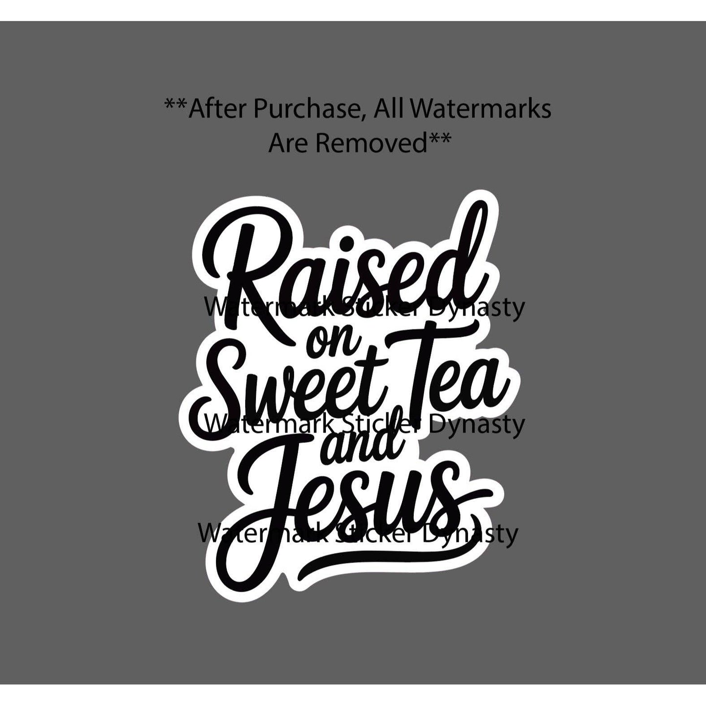 Sweet Tea and Jesus Sticker Waterproof Decal Quote Life Southern Gift NEW