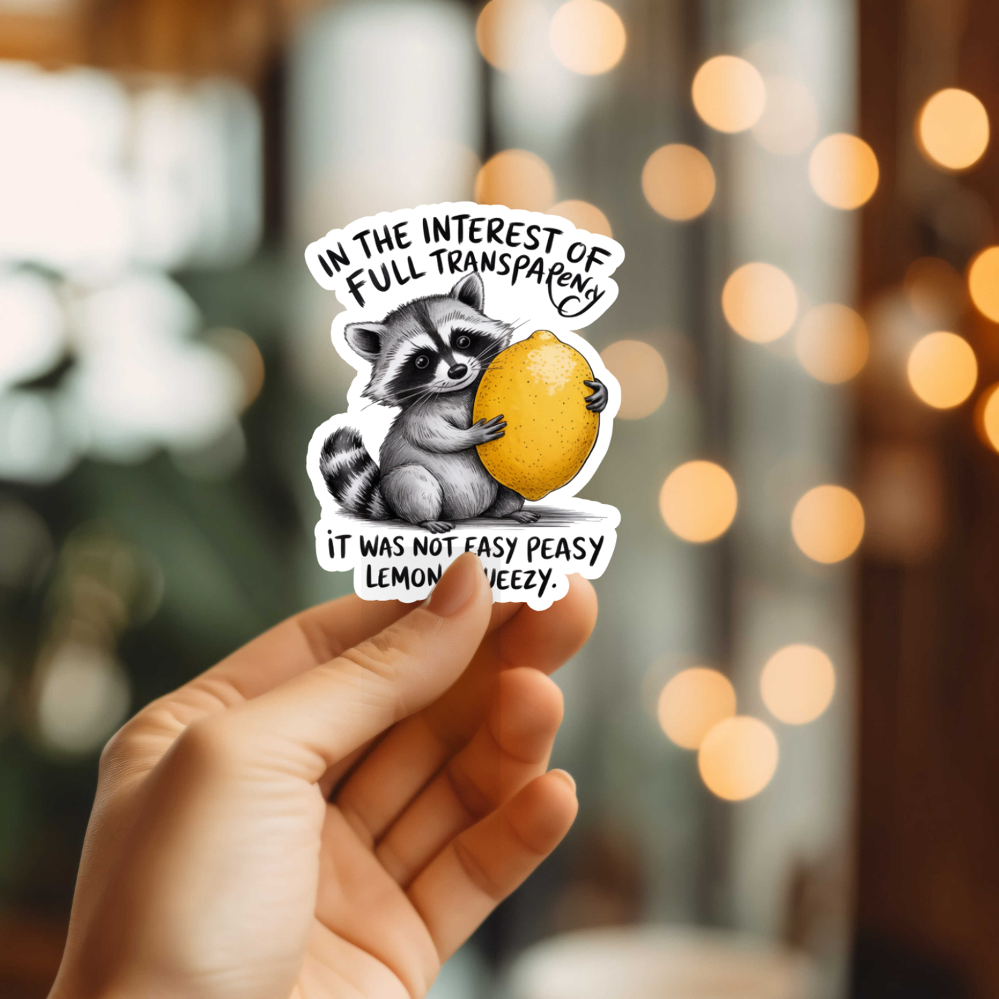 Funny It Was Not Easy Peasy Vinyl Sticker
