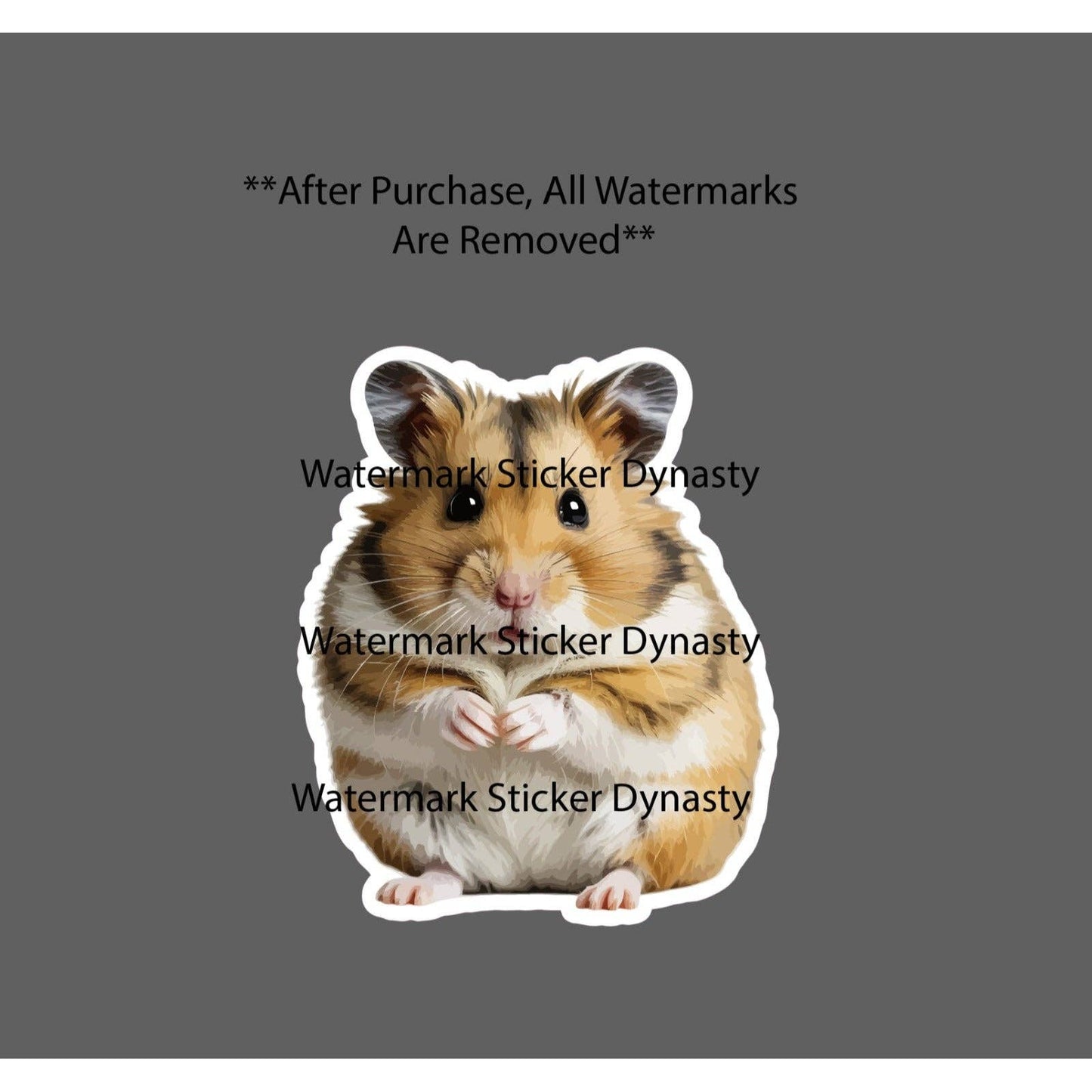 Hamster Sticker Waterproof Decal Animal Pet Cute NEW