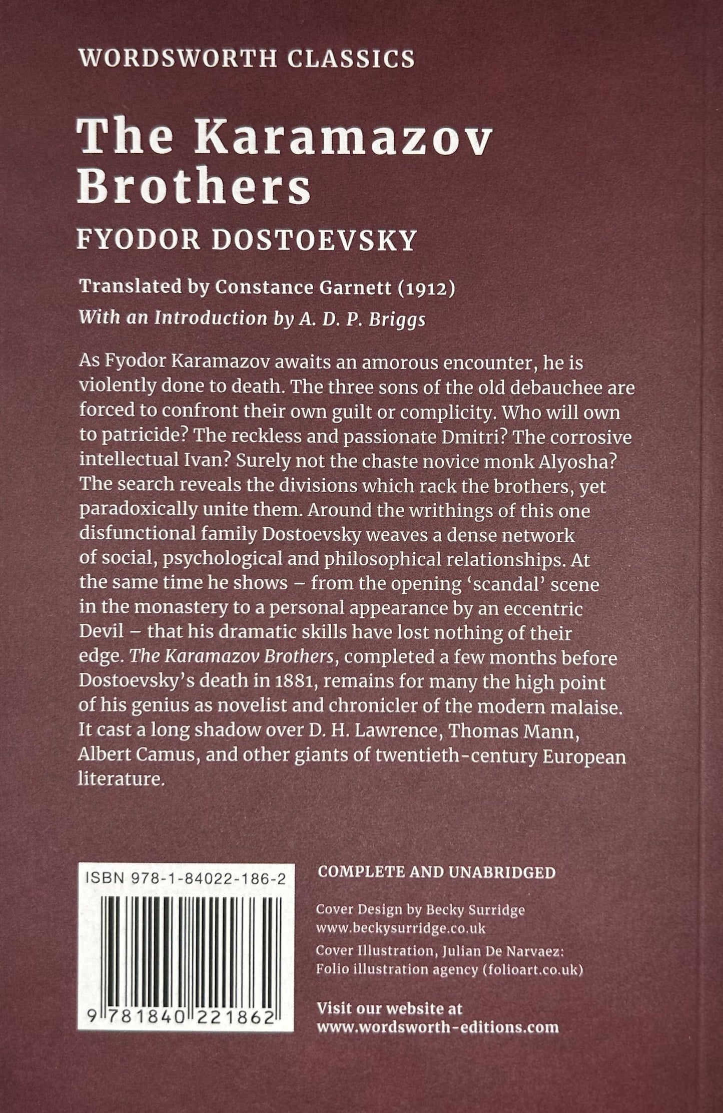 The Karamazov Brothers | Dostoevsky |Wordsworth Classic Book