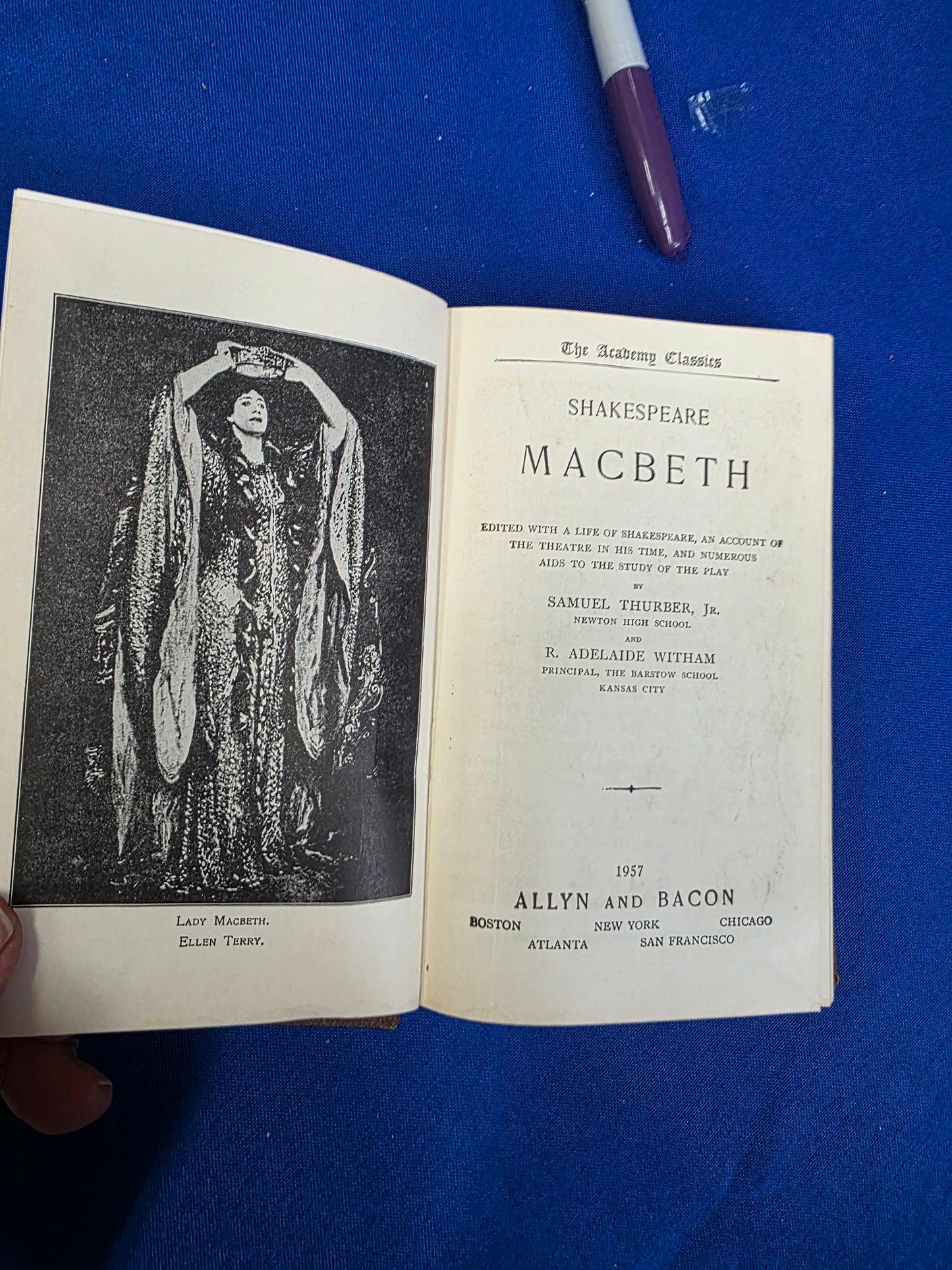 SHAKESPEAR MACBETH EDITED BY THURBER- USED GOOD- CLA