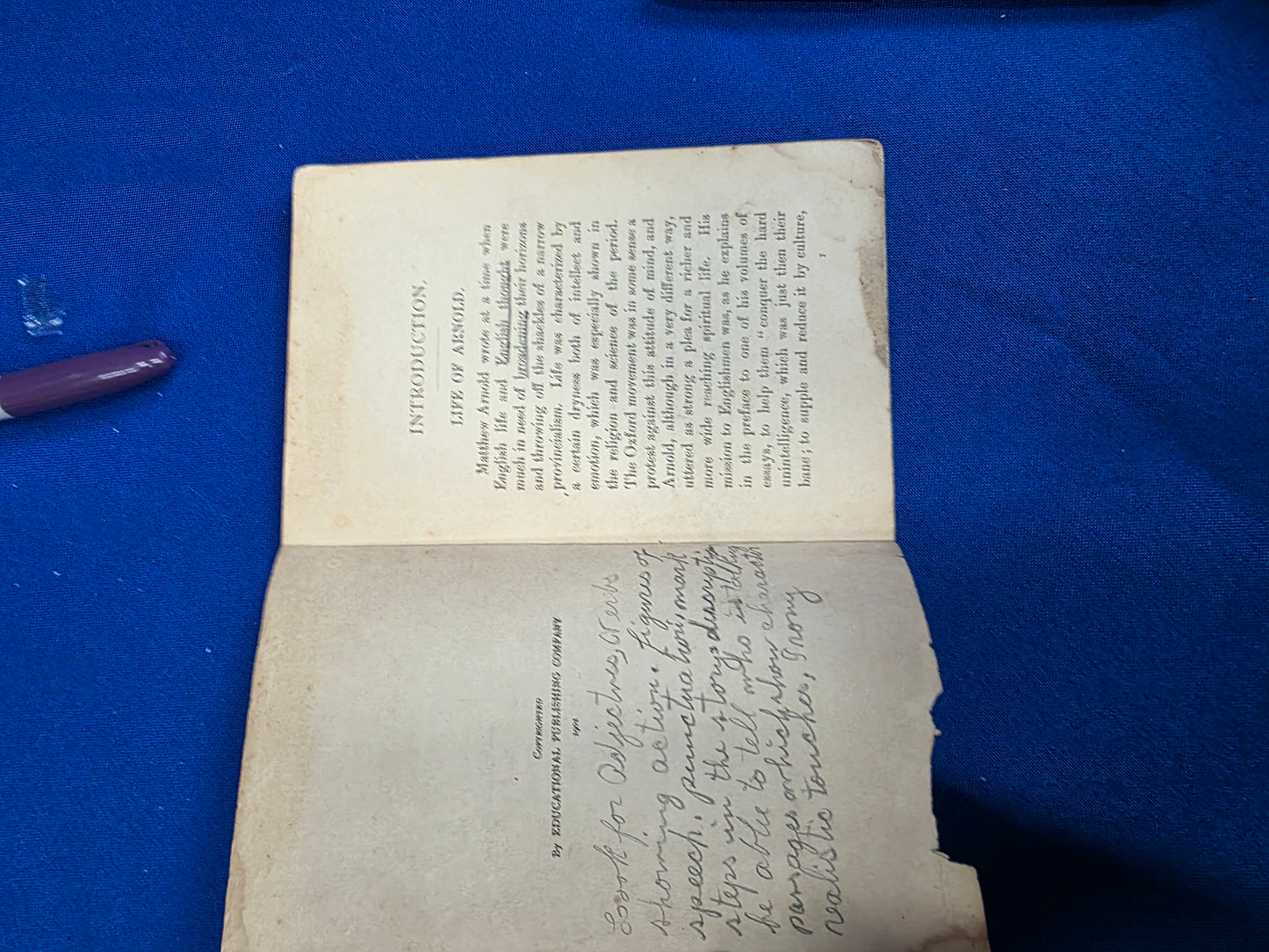 SOHRAB AND RUSTUM BY MATTHEW ARNOLD - USED, FAIR, COLL