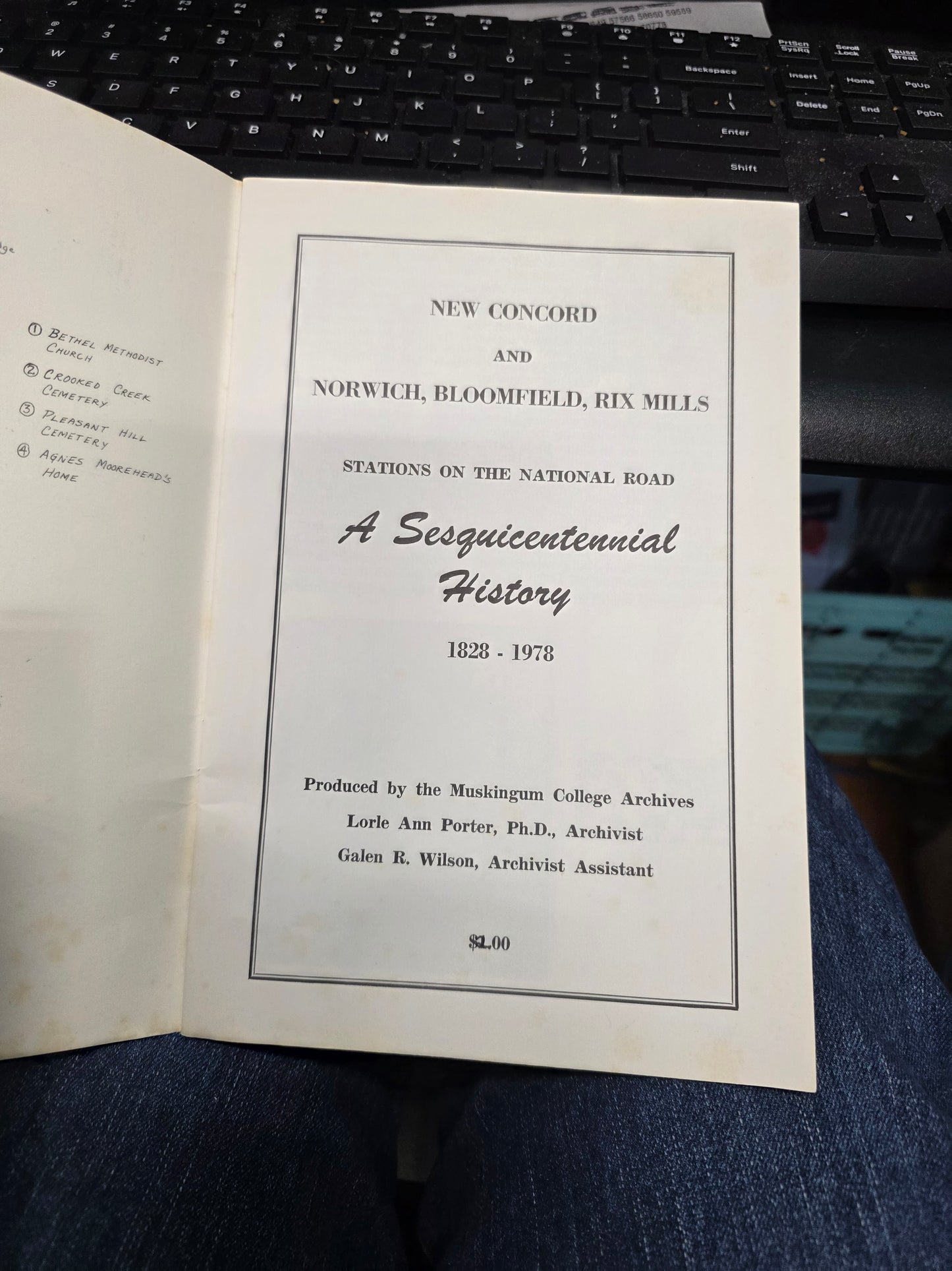 New Concord and Norwich, Bloomfield, Rix Mills: Stations on the National Road — A Sesquicentennial History (1828 - 1978)
