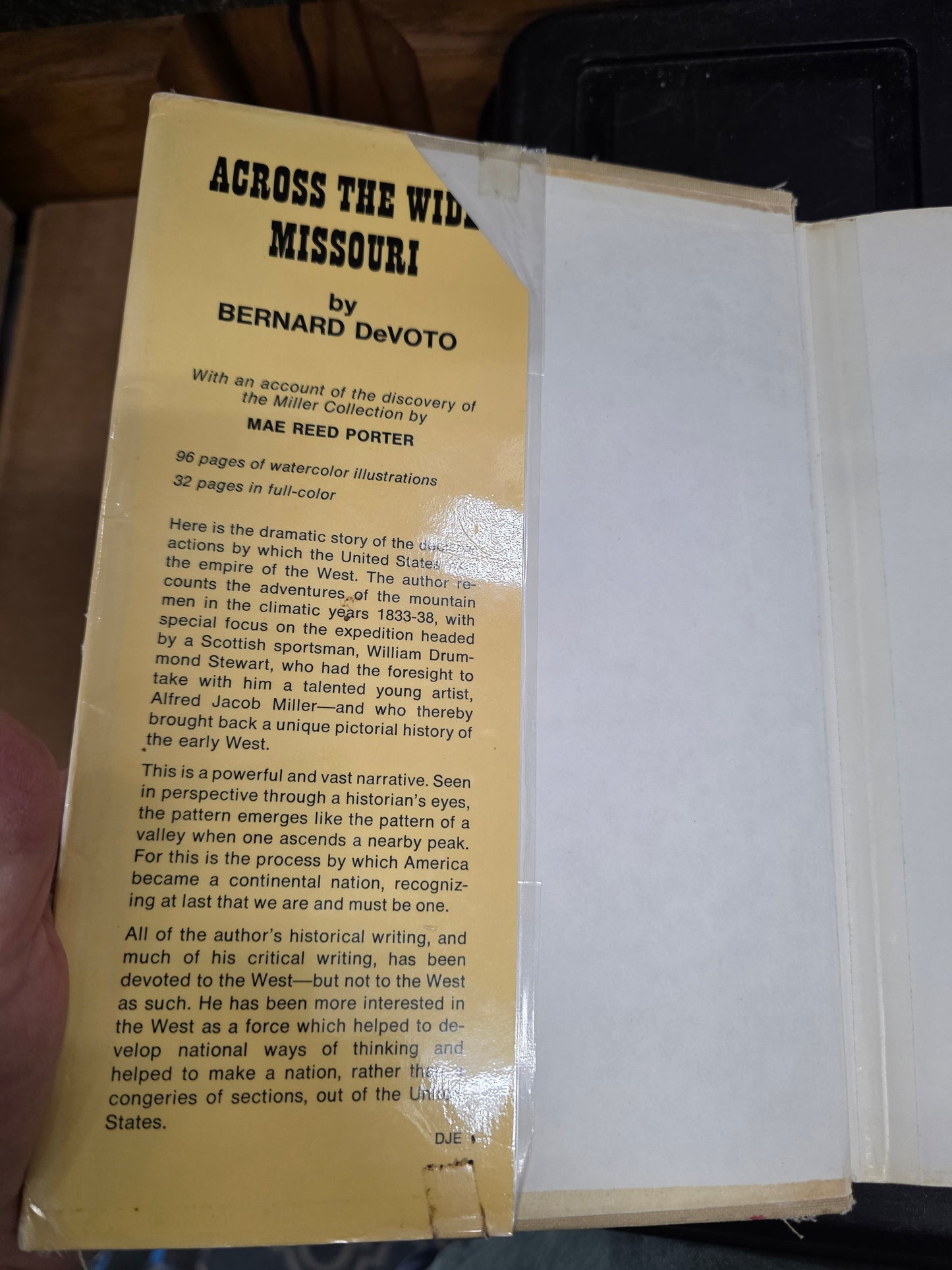 Across the Wide Missouri by Bernard DeVoto-used ex-library, good