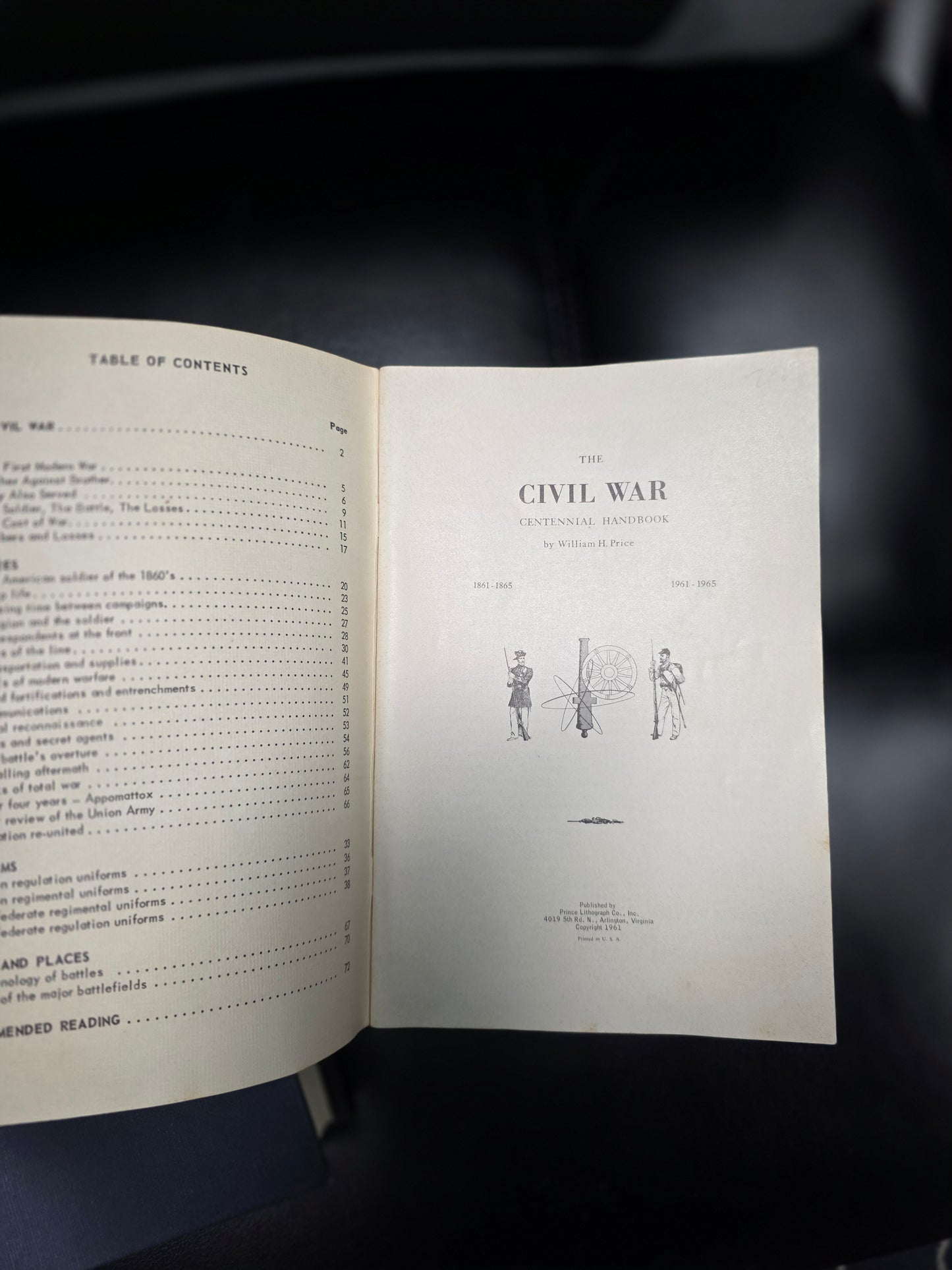 The Civil War Centennial Handbook (1861–1865 / 1961–1965) - WILLIAM H. PRICE