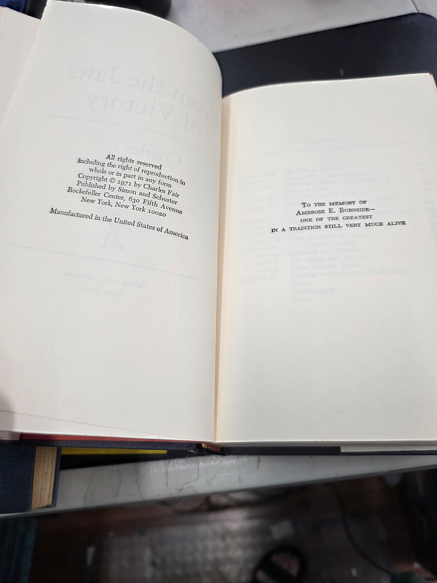 From the Jaws of Victory      Author / Publisher: Charles Fair | Simon and Schuster (1971)
