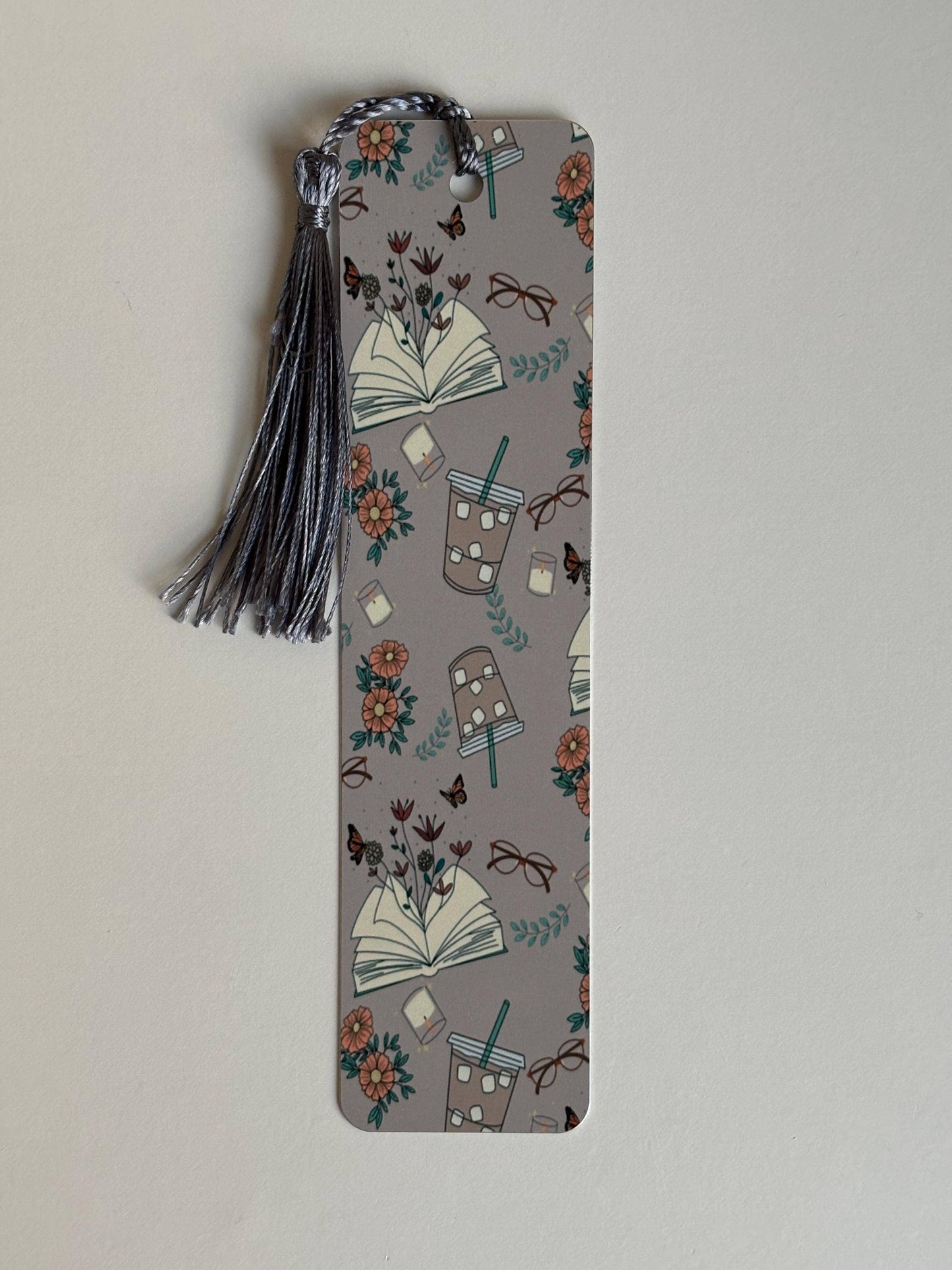 Coffee and Books Metal Bookmark - Bookish Gift: Short