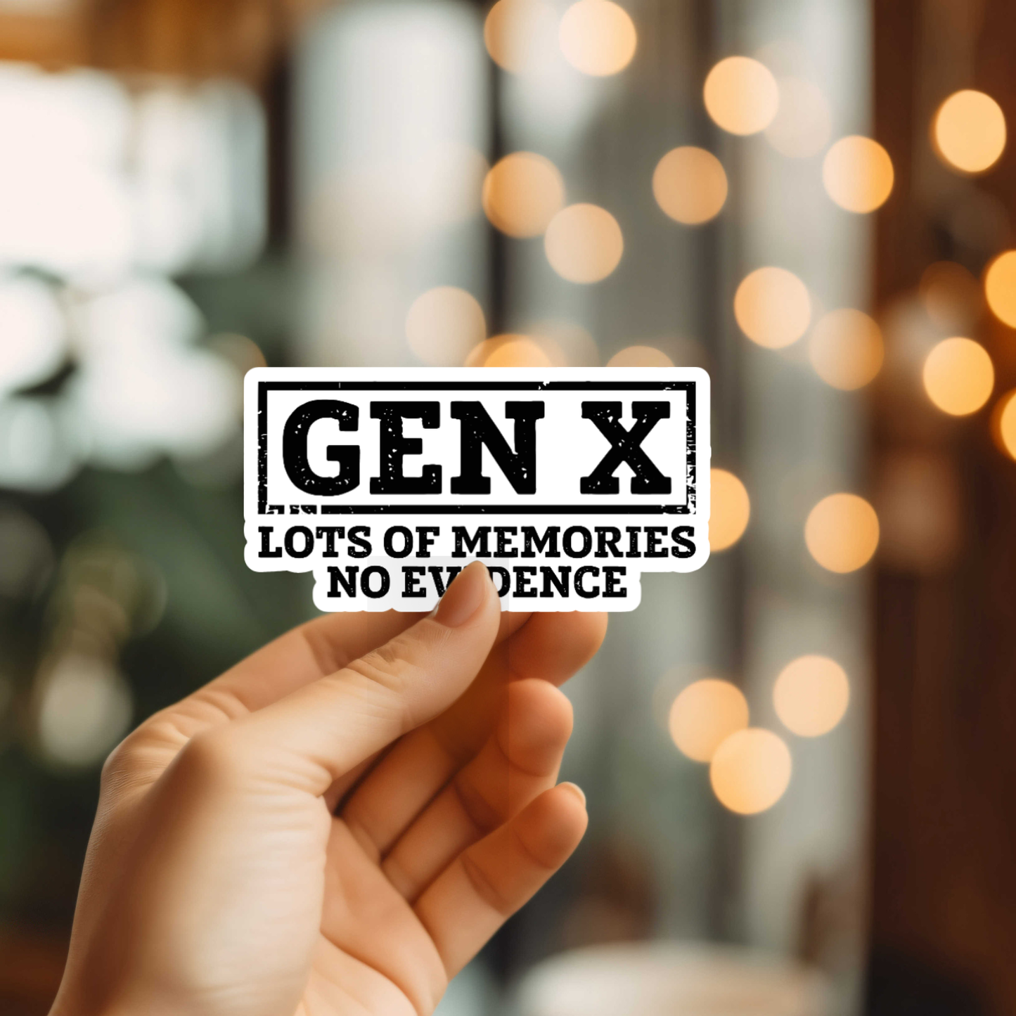 Funny Gen X No Evidence Vinyl Sticker