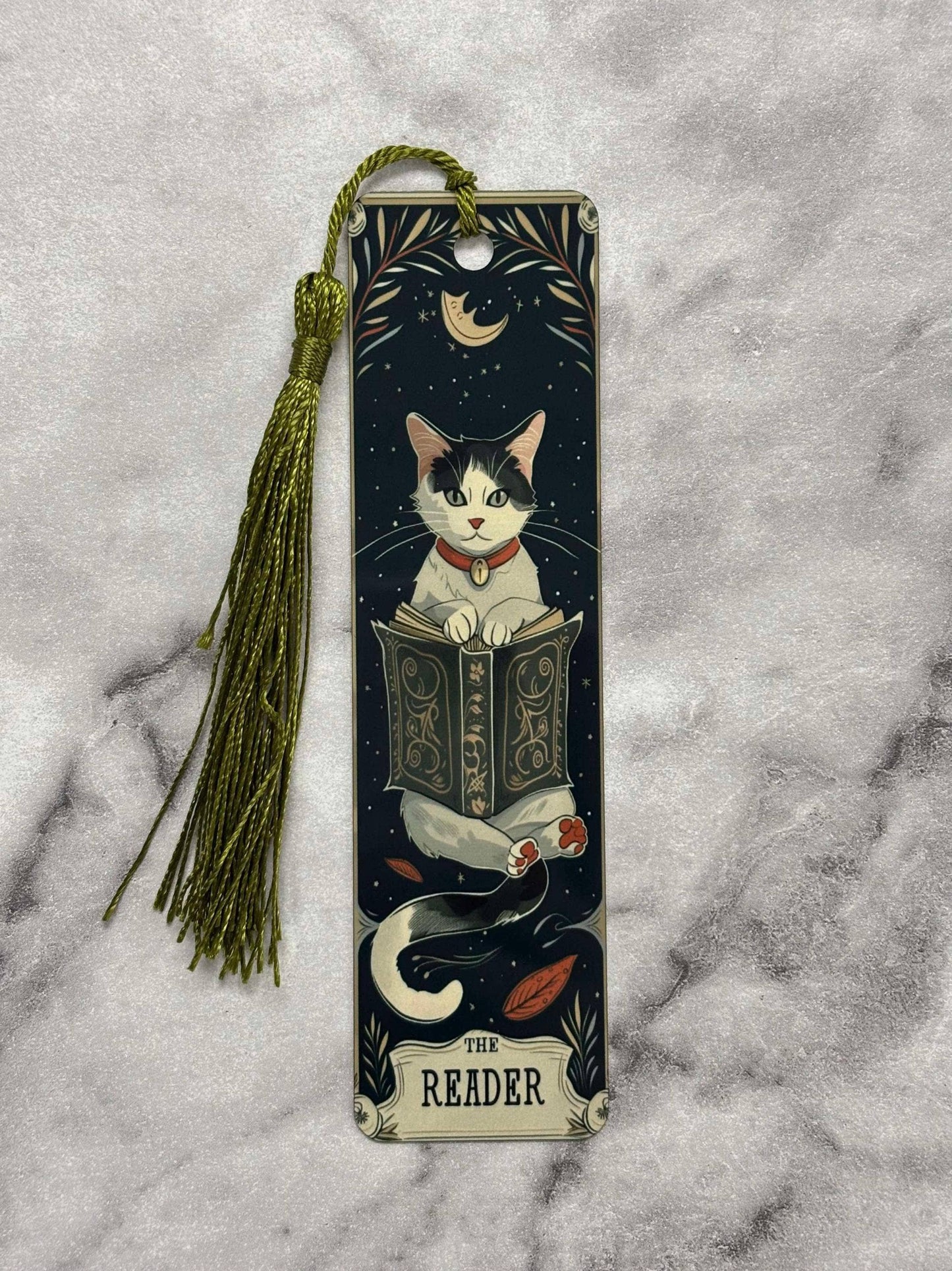Cat Tarot Card Metal Bookmark for Cat Lovers: Short