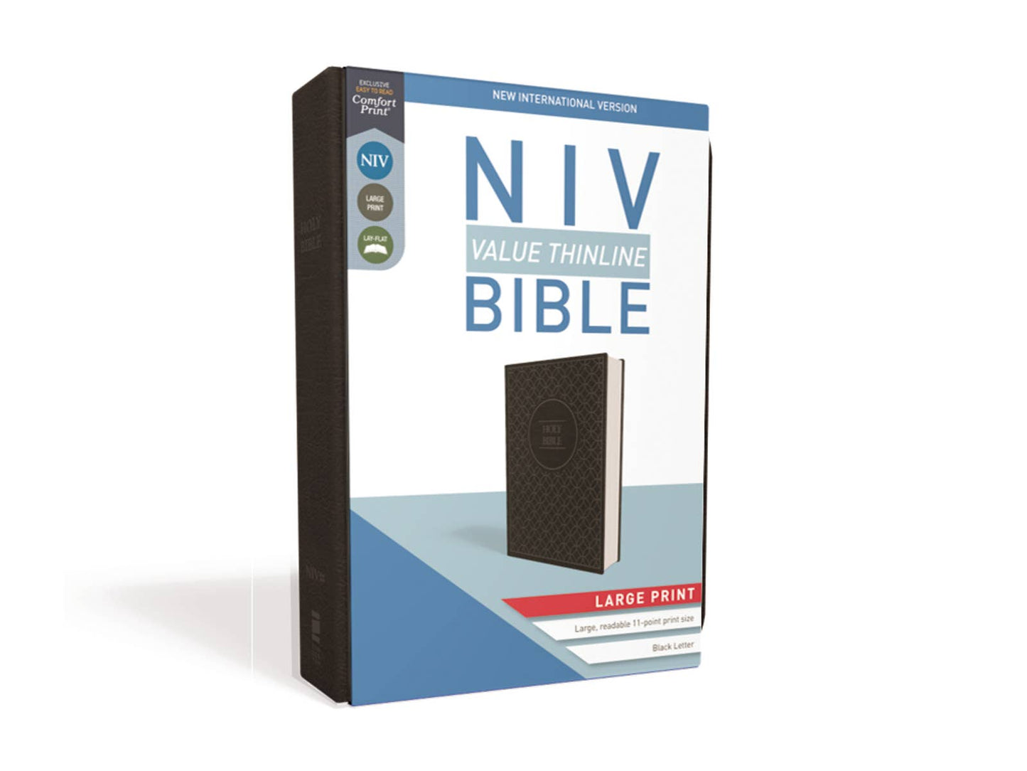 NIV Value Thinline Bible Large Print Leathersoft Gray/Black