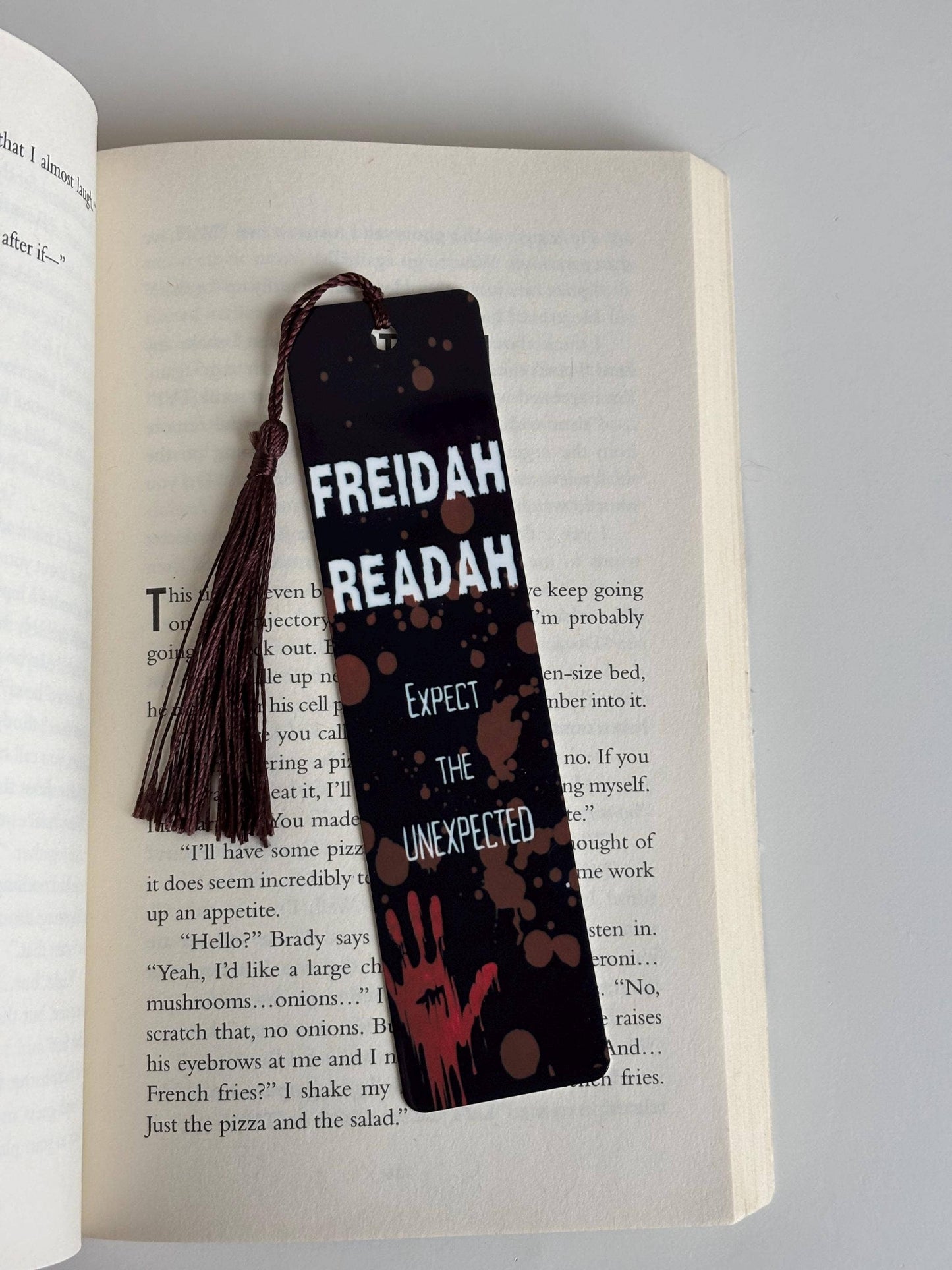 Freida Readah Psychological Thriller Metal Bookmark: Freida Short