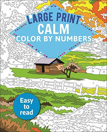 Large Print Calm Color by Numbers- NEW CB