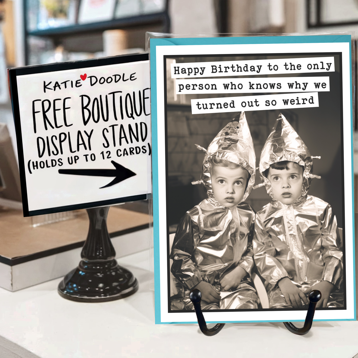 Birthday Cards - Funny Greeting Cards with Display Stand: Yes