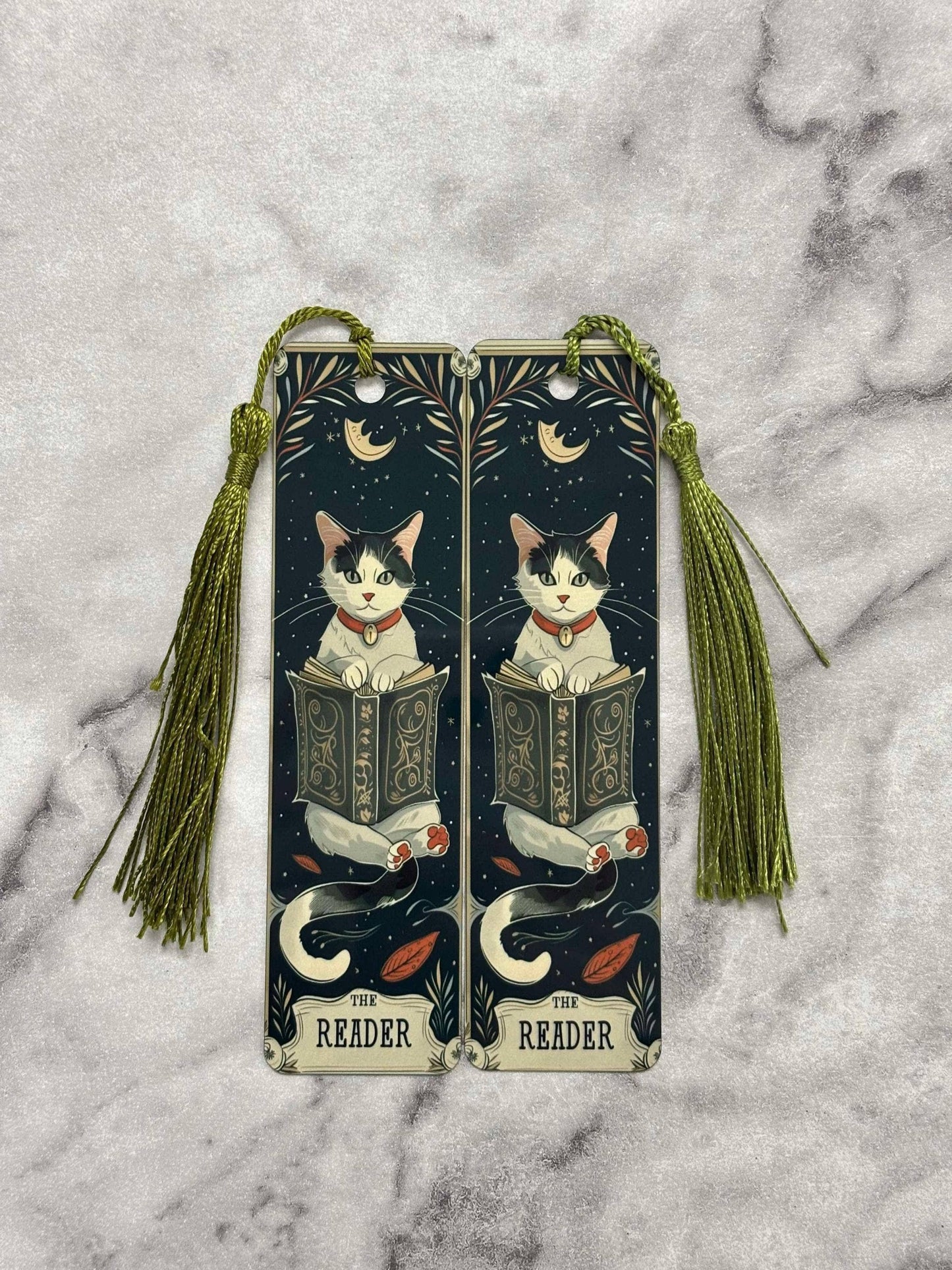 Cat Tarot Card Metal Bookmark for Cat Lovers: Short