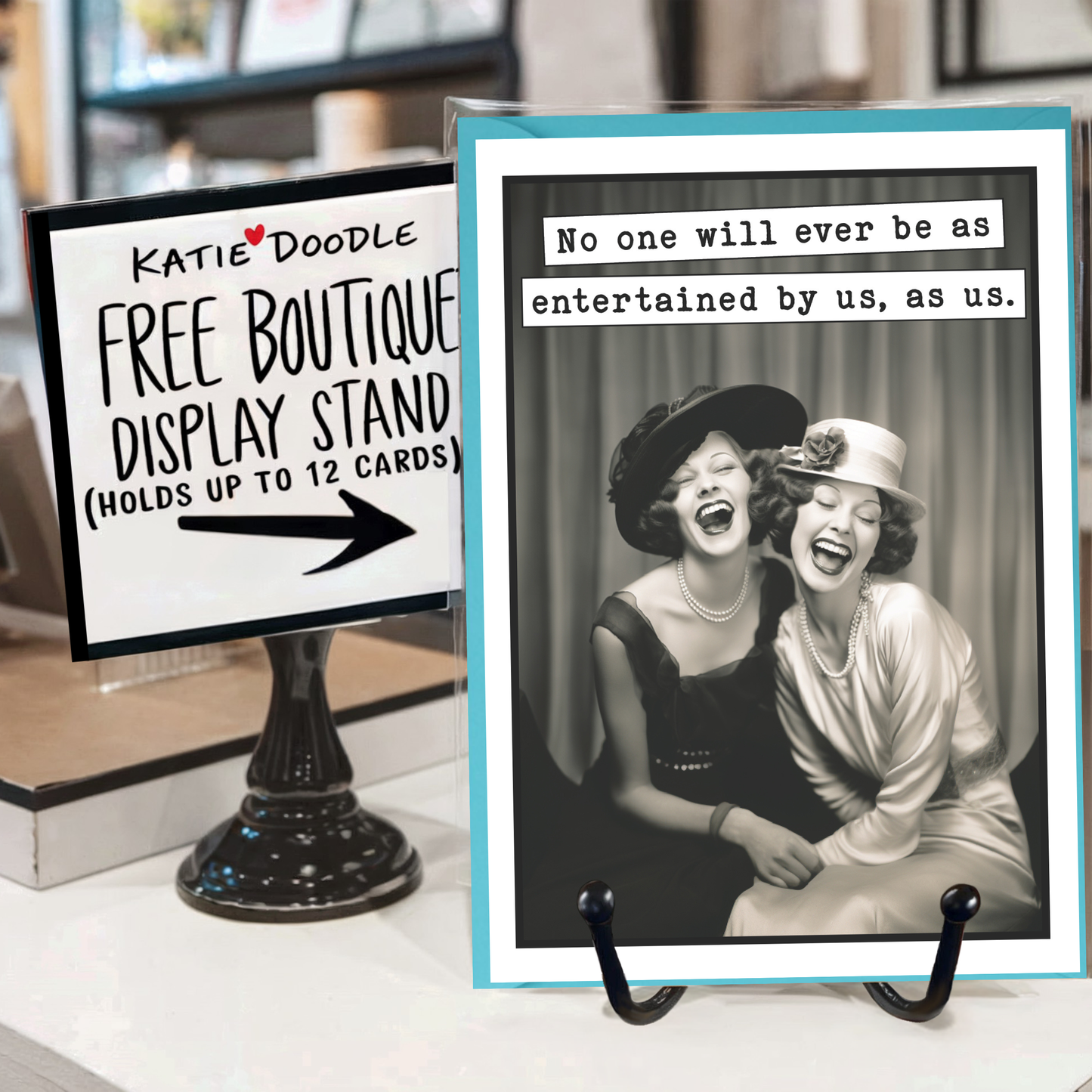 Friend / Sister Birthday Greeting Cards with Display Stand: Yes