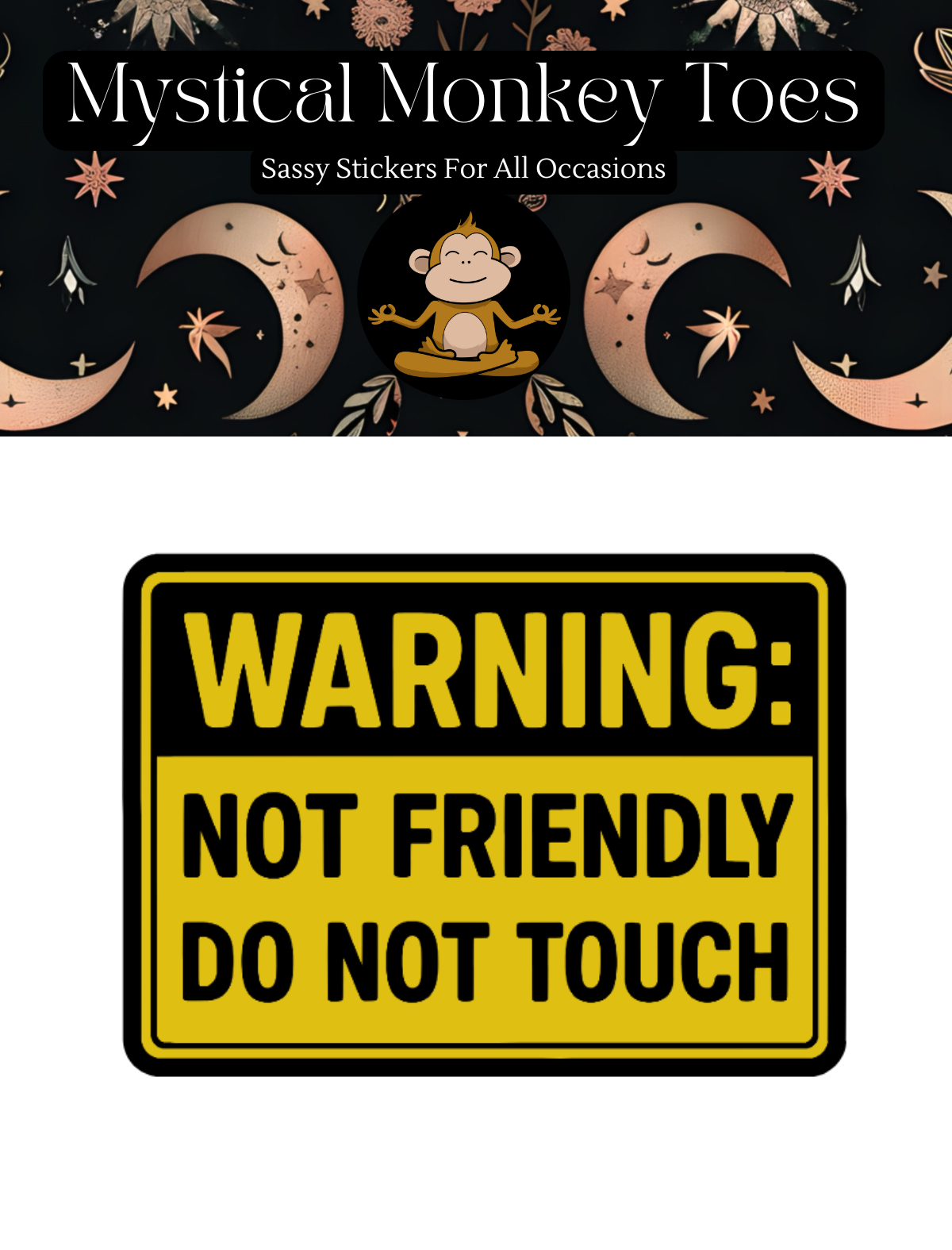 Funny Do Not Touch Vinyl Sticker