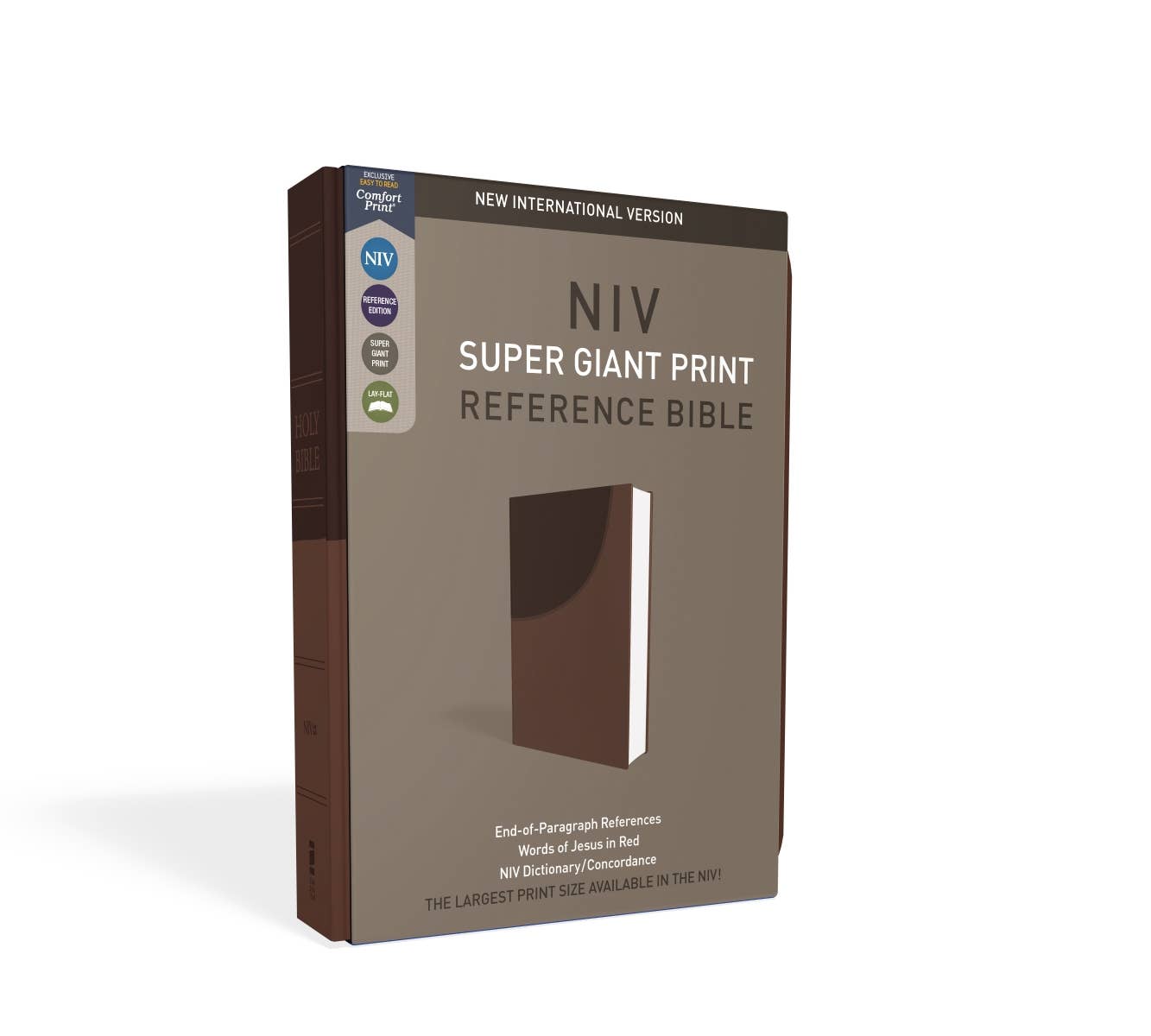 NIV Super Giant Print Reference Bible Leathersoft Brown