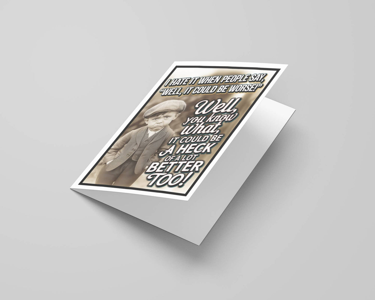 Funny Sympathy Greeting Cards with Card Display Stand: Yes