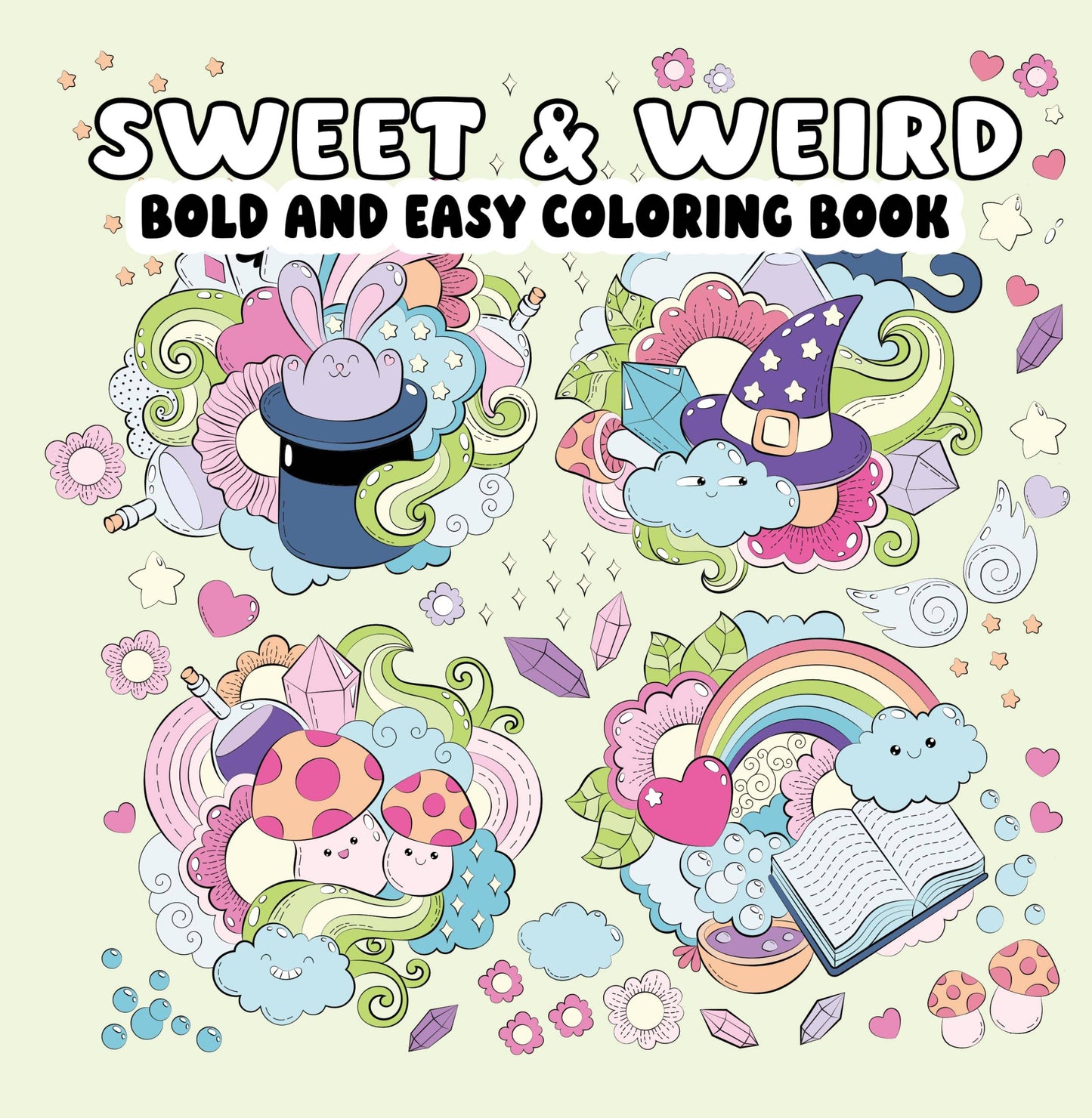 Sweet and Weird Bold and Easy Coloring Book