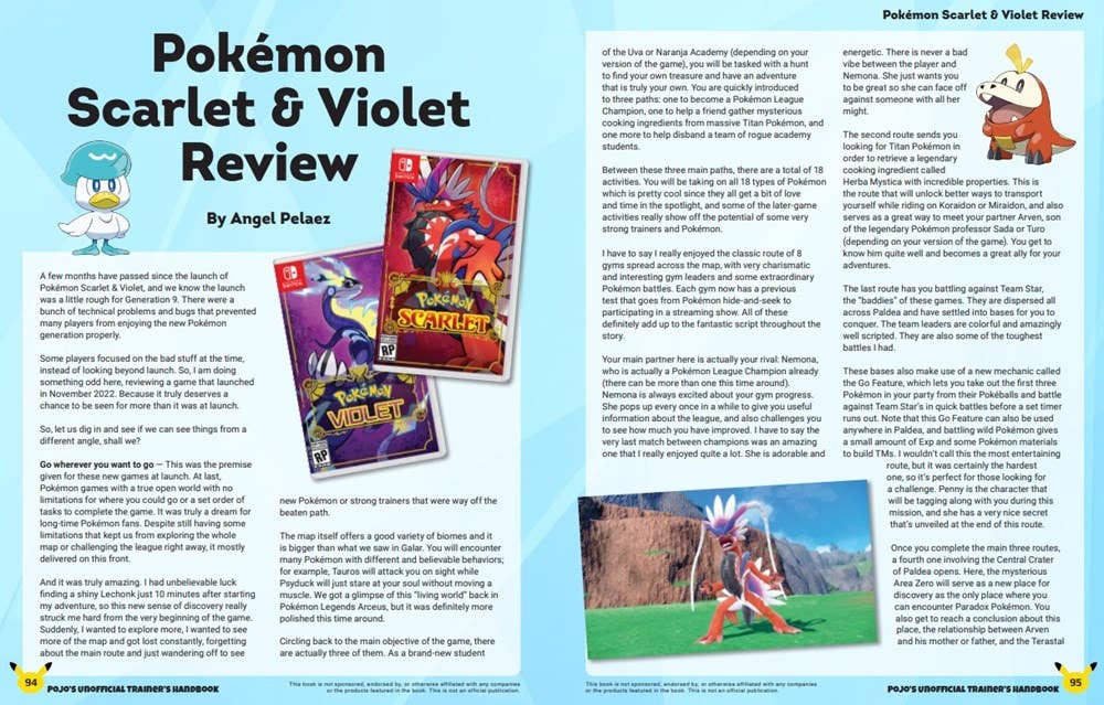 Pojo's Unofficial Ultimate Pokemon Trainer's Handbook: 8.5 x 11 x 0.40 / Paperback / 128