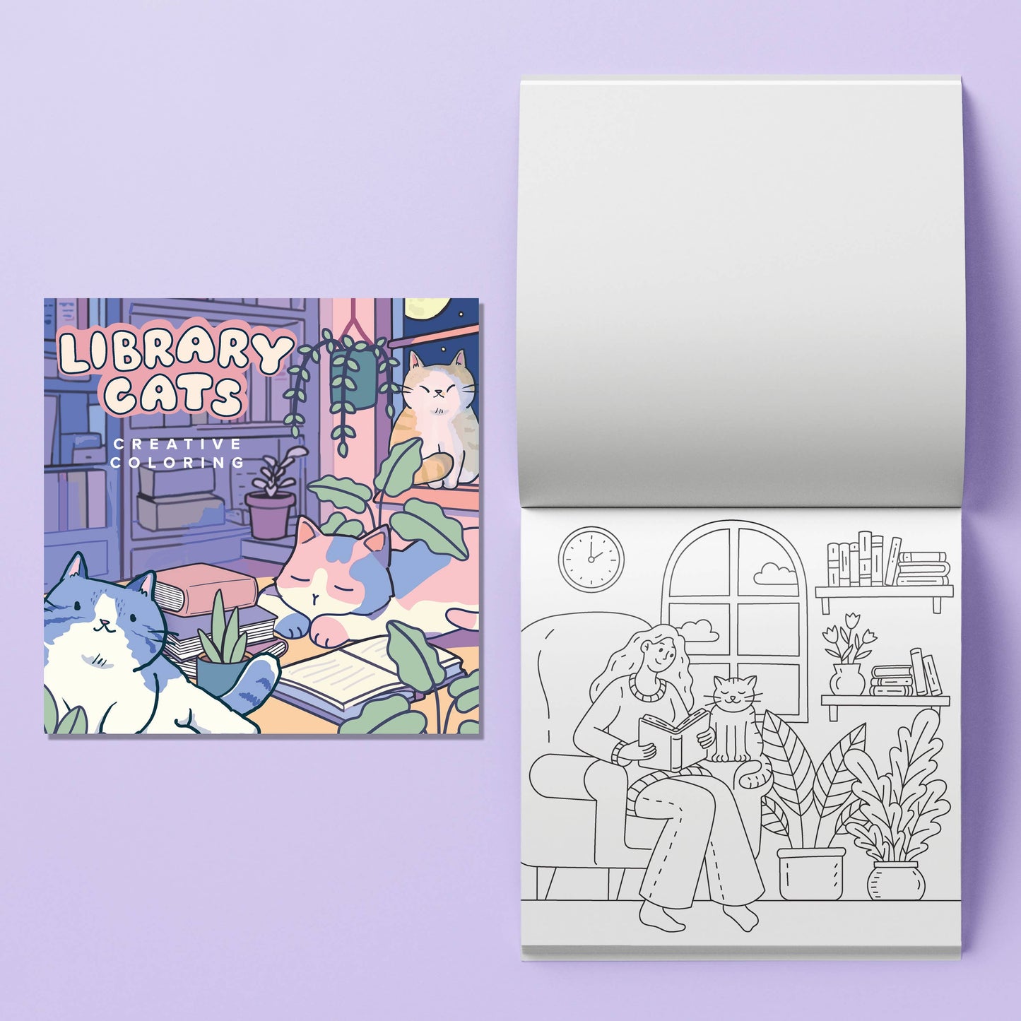 Art Maker Library Cats Coloring Kit