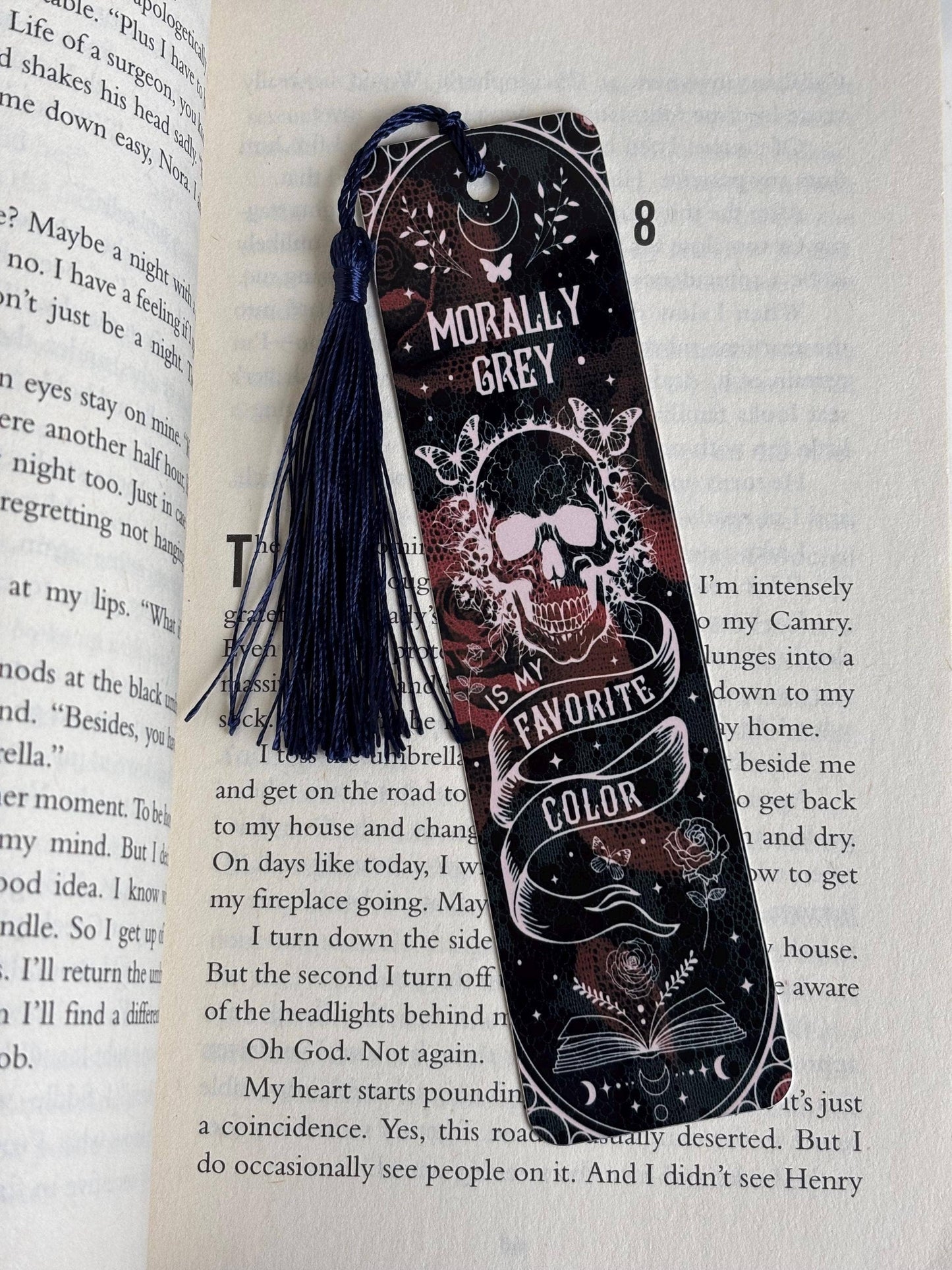 Dark Romance Smutty Book Club Metal Bookmark: SmuttyBookClub Short
