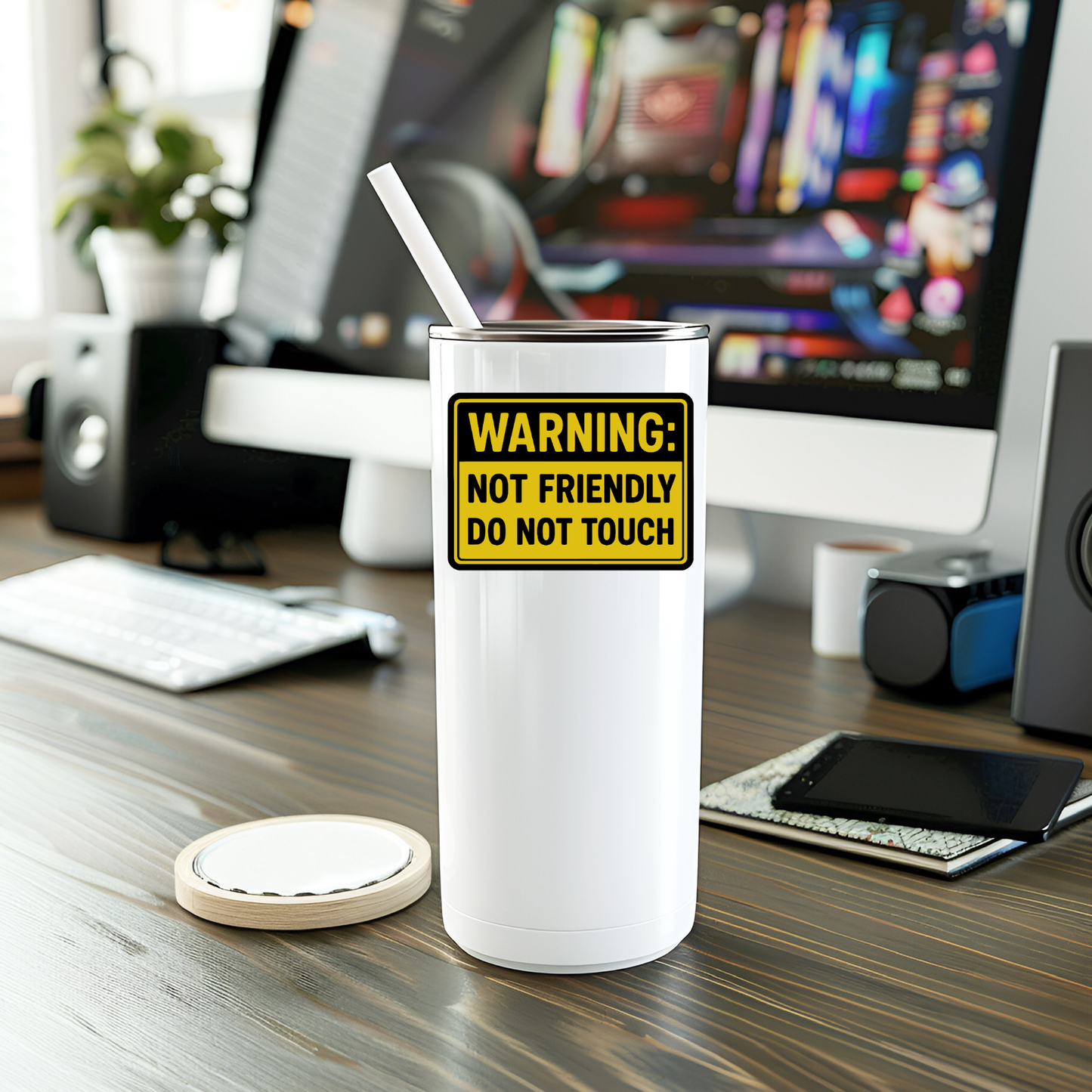 Funny Do Not Touch Vinyl Sticker