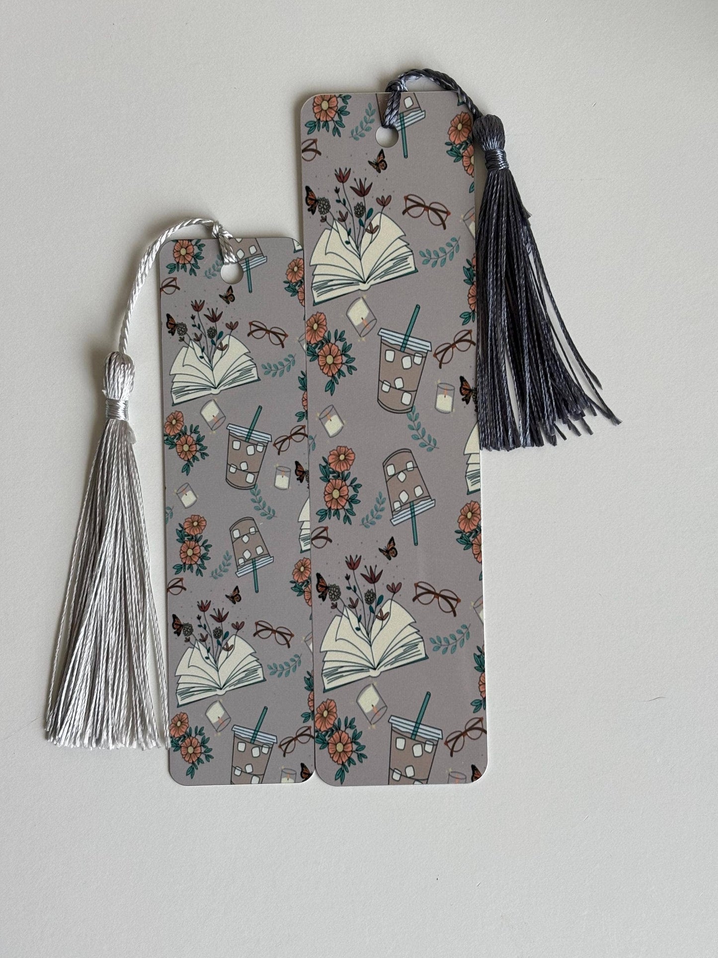 Coffee and Books Metal Bookmark - Bookish Gift: Short