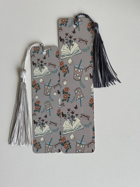 Coffee and Books Metal Bookmark - Bookish Gift: Short