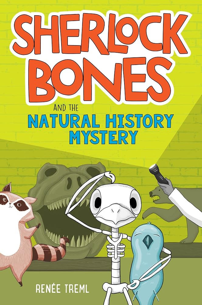 Sherlock Bones and the Natural History Mystery: A Graphic Novel – A Funny Dinosaur Detective Comic for Kids (Ages 8-12) cover image