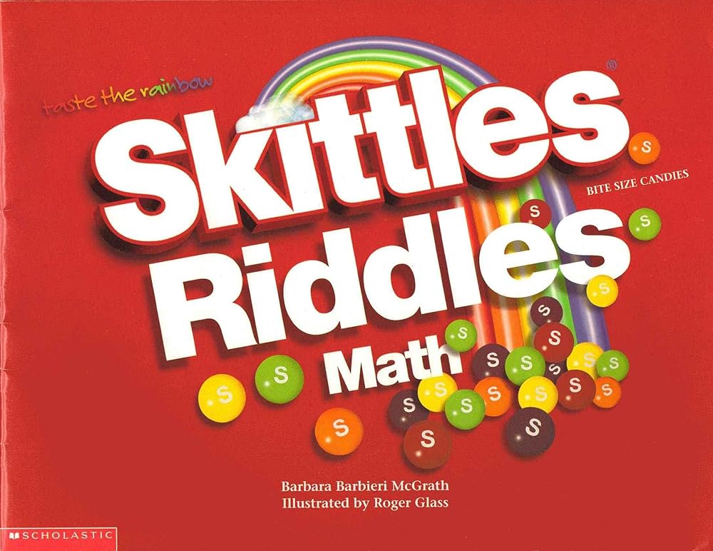 Skittles bite size candies riddles math cover image