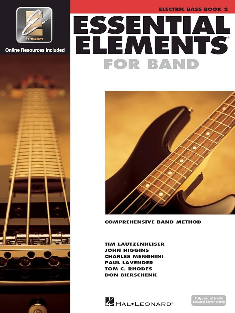 Essential Elements For Band - Electric Bass Guitar Book 2 with EEi Online Access| Electric Bass Guitar Method Songbook and Sheet Music for School Band Students and Teachers |Comprehensive Band Method cover image