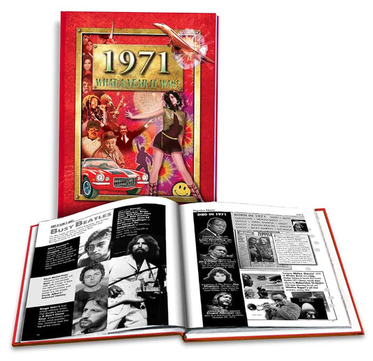 1971 What A Year It Was: Birthday or Anniversary Hardcover Coffee Table Book cover image