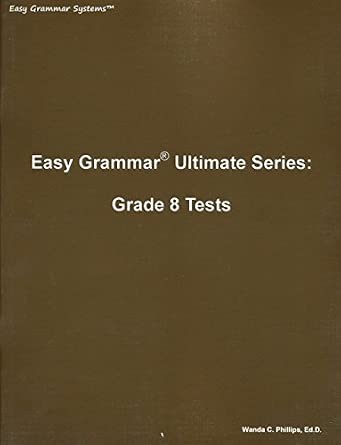 Easy Grammar Ultimate Series: Grade 8 Tests cover image