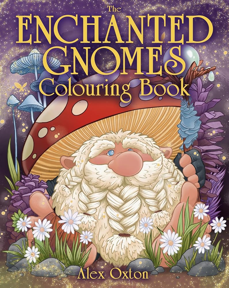 Enchanted Gnomes Colouring Book cover image