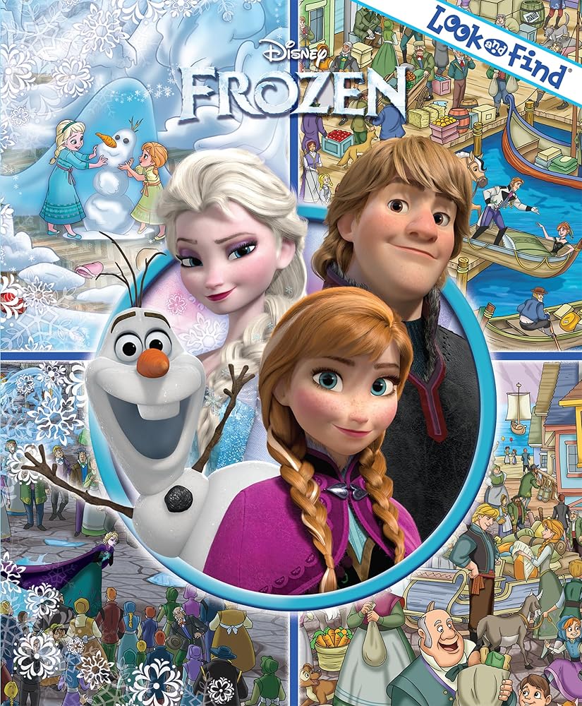Disney Frozen Elsa, Anna, Olaf, and More! - Look and Find Activity Book - PI Kids cover image