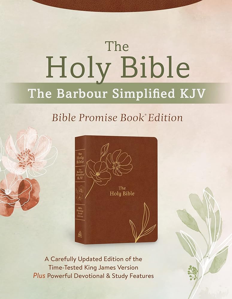 The Holy Bible: Simplified KJV Bible Promise Book Edition [Chestnut Floral] cover image