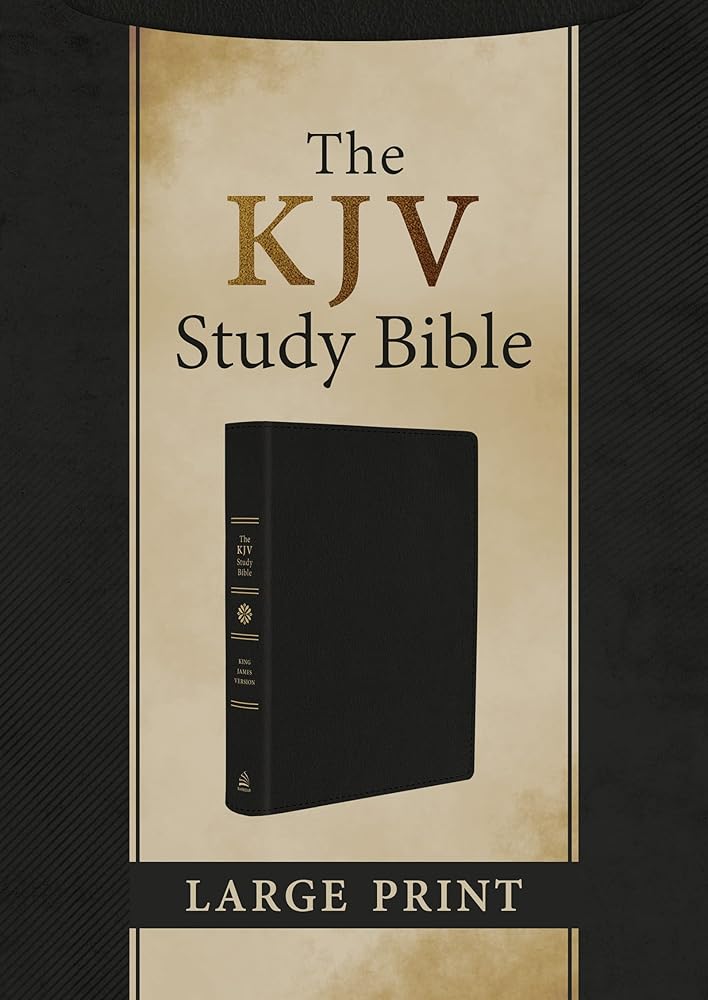 The KJV Study Bible, Large Print [Black Genuine Leather] cover image