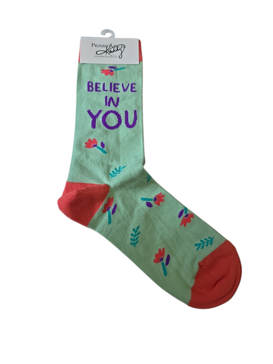 BELIEVE IN YOU SOCKS ONE SIZE FITS MOST