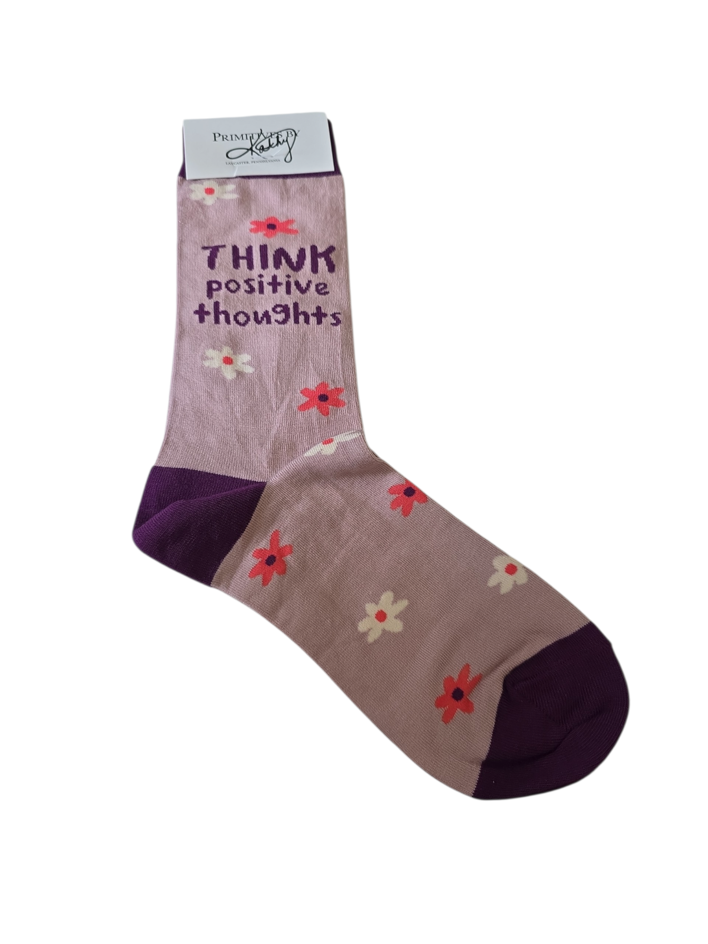 THINK POSITIVE THOUGHTS SOCKS ONE SIZE FITS MOST