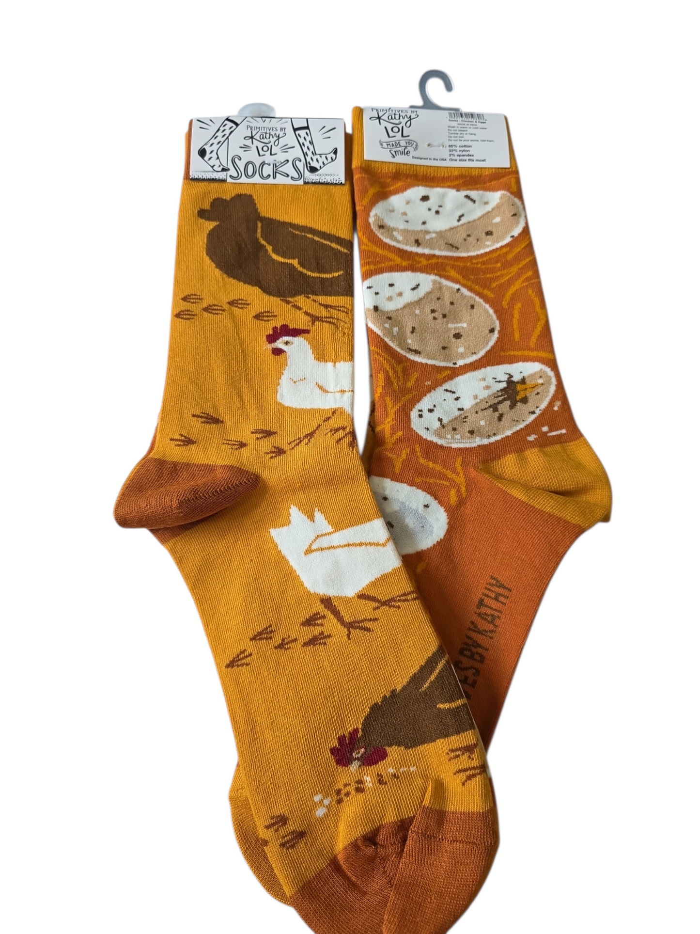 CHICKEN AND EGGS SOCKS ONE SIZE FITS MOST