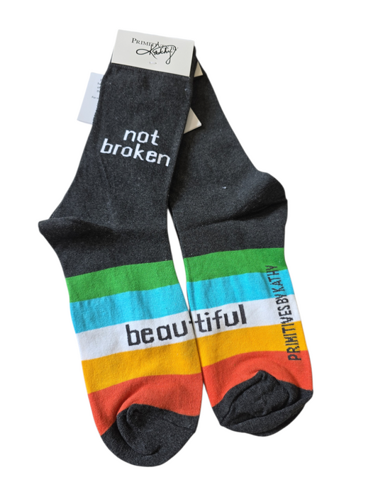 NOT BROKEN BEAUTIFUL SOCKS ONE SIZE FITS MOST